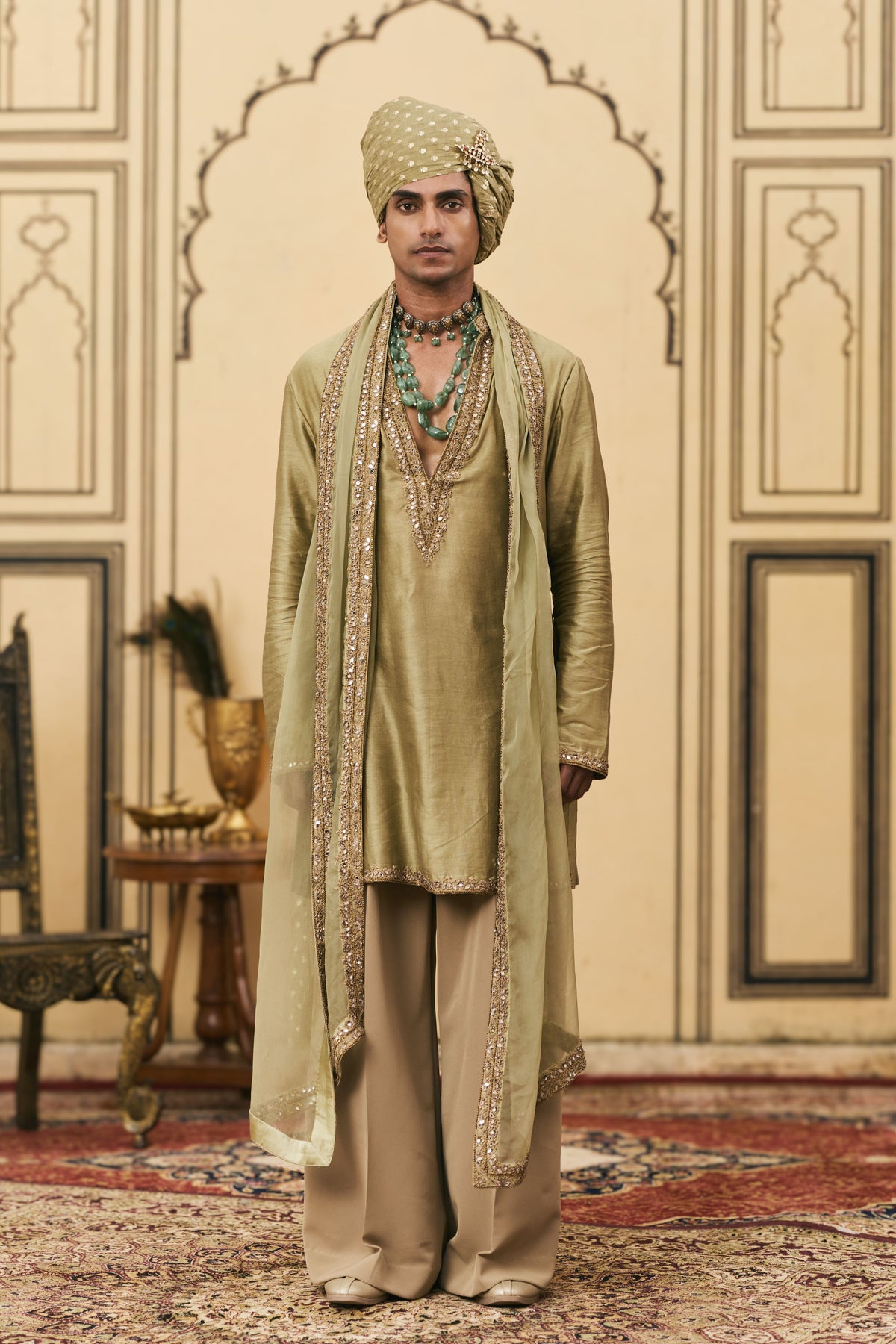 Zaitooni Chanderi Kurta Set