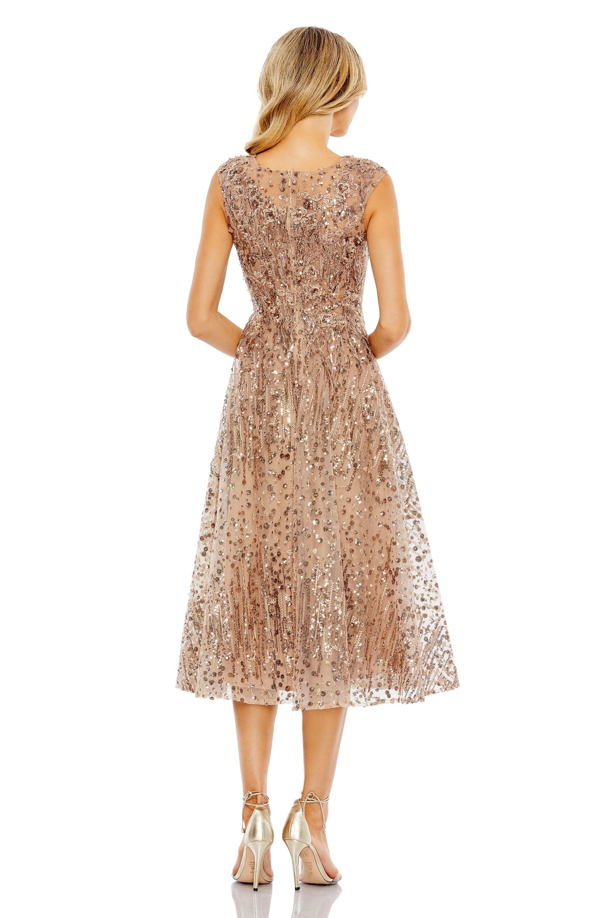 Hand Embellished Bronze Dress