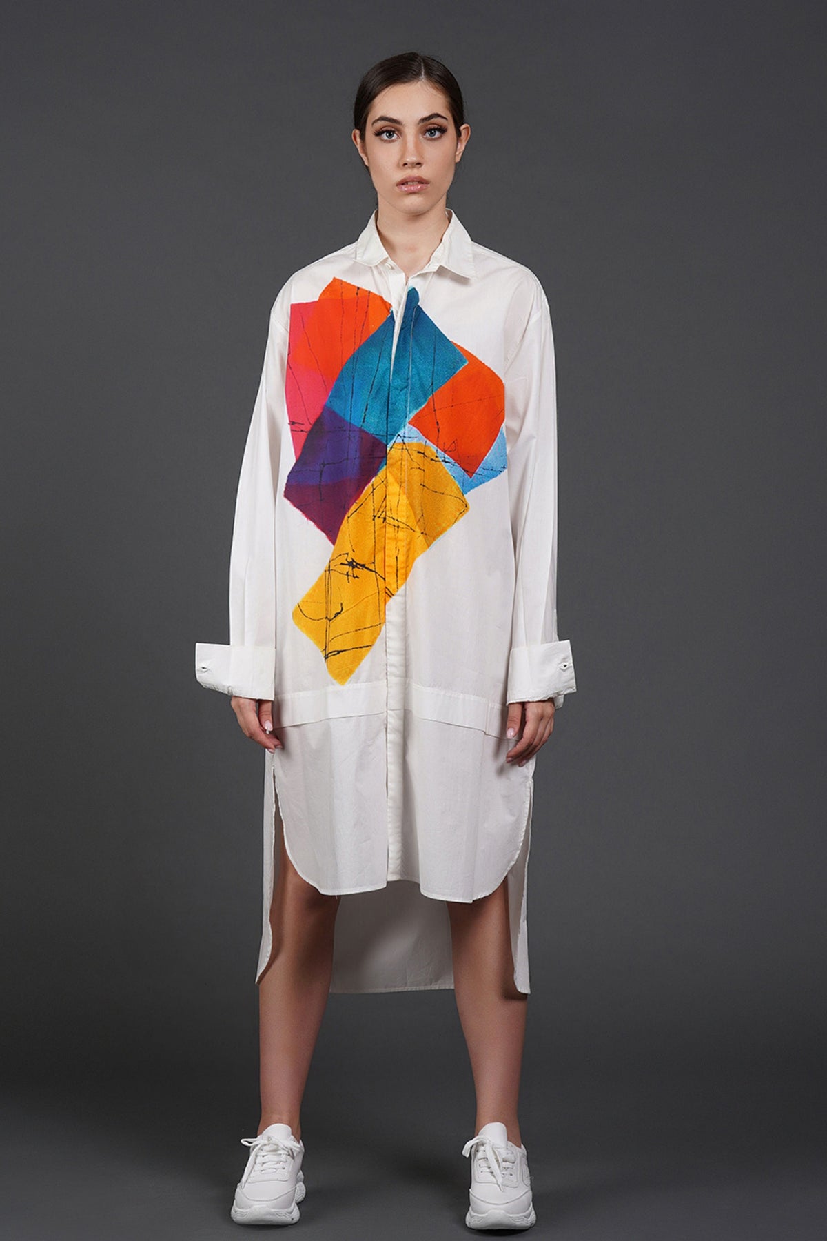 Offwhite Multi Colour Digtal Print Dress