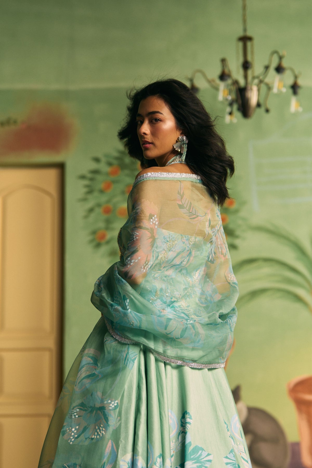 Celadon Bloom Lehenga Set