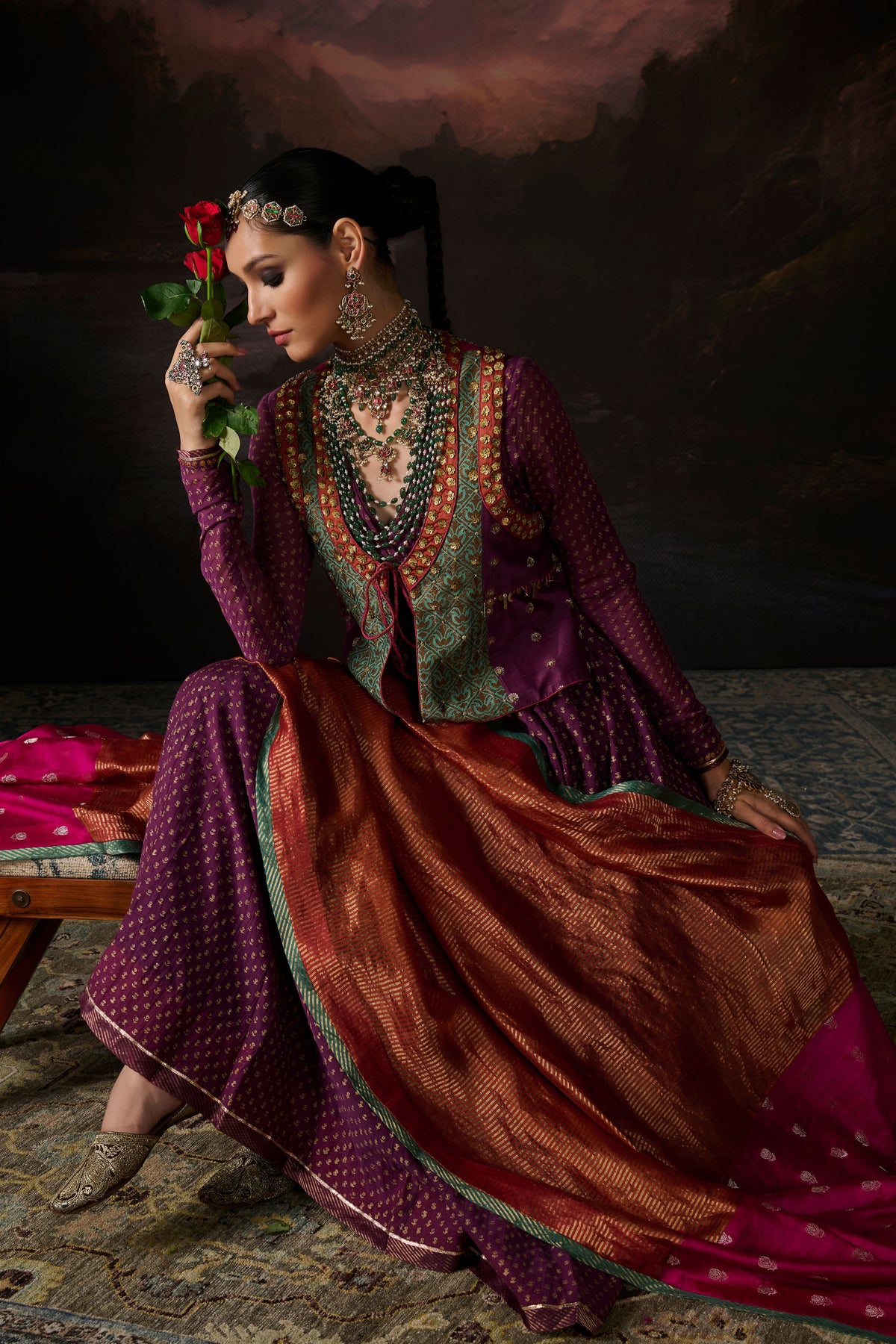 Abeer Gilet Anarkali Set