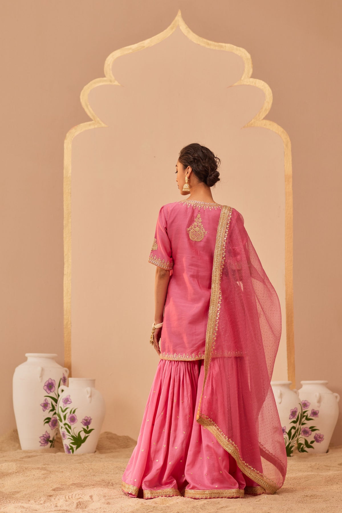 Suhair Pink Sharara Set