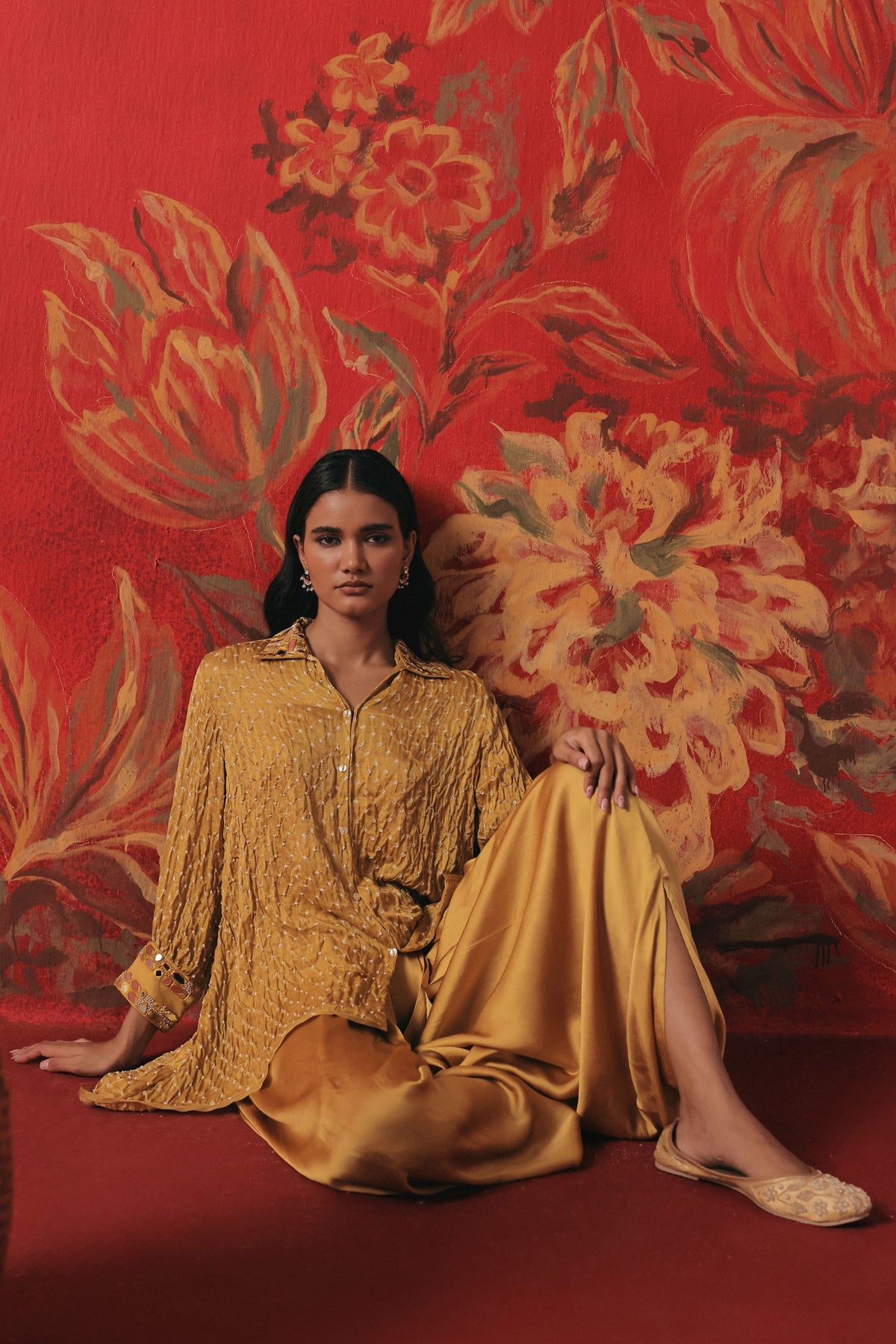A-Line Hi-Low Tunic Dhoti Set