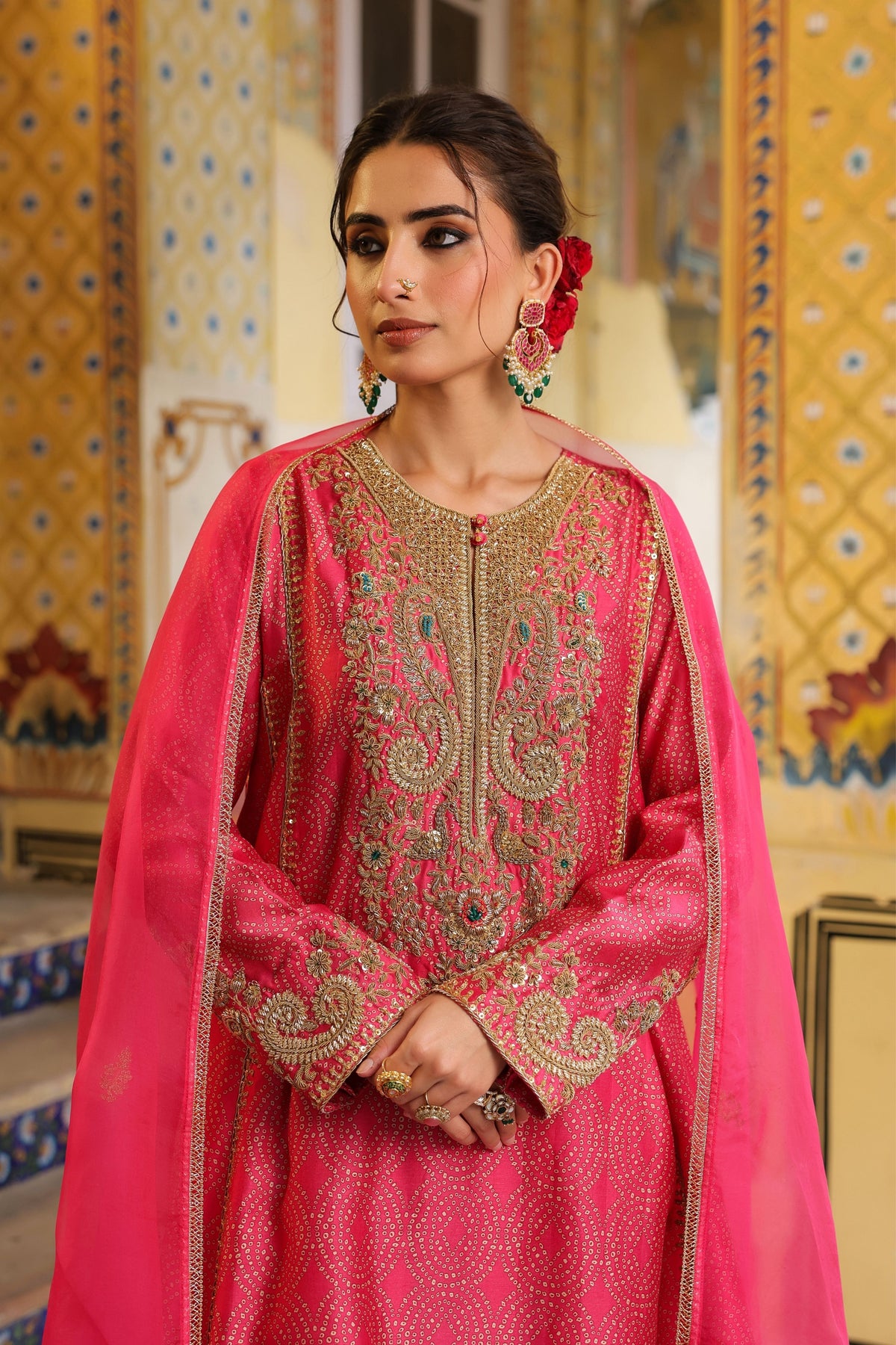 Ahista Pink Short Kurta Set