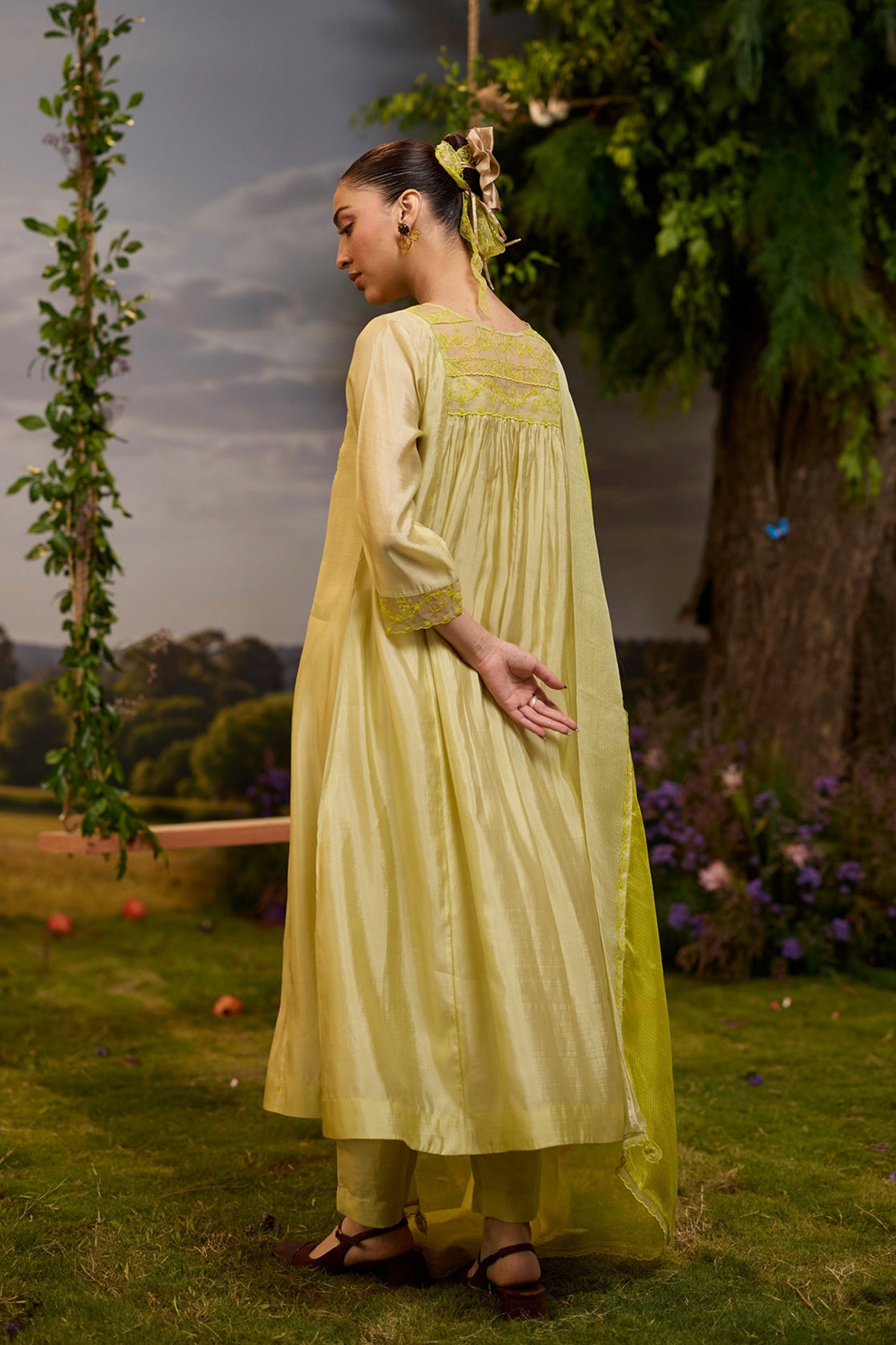Woodland Stories Embroidered Yellow Kurta Set