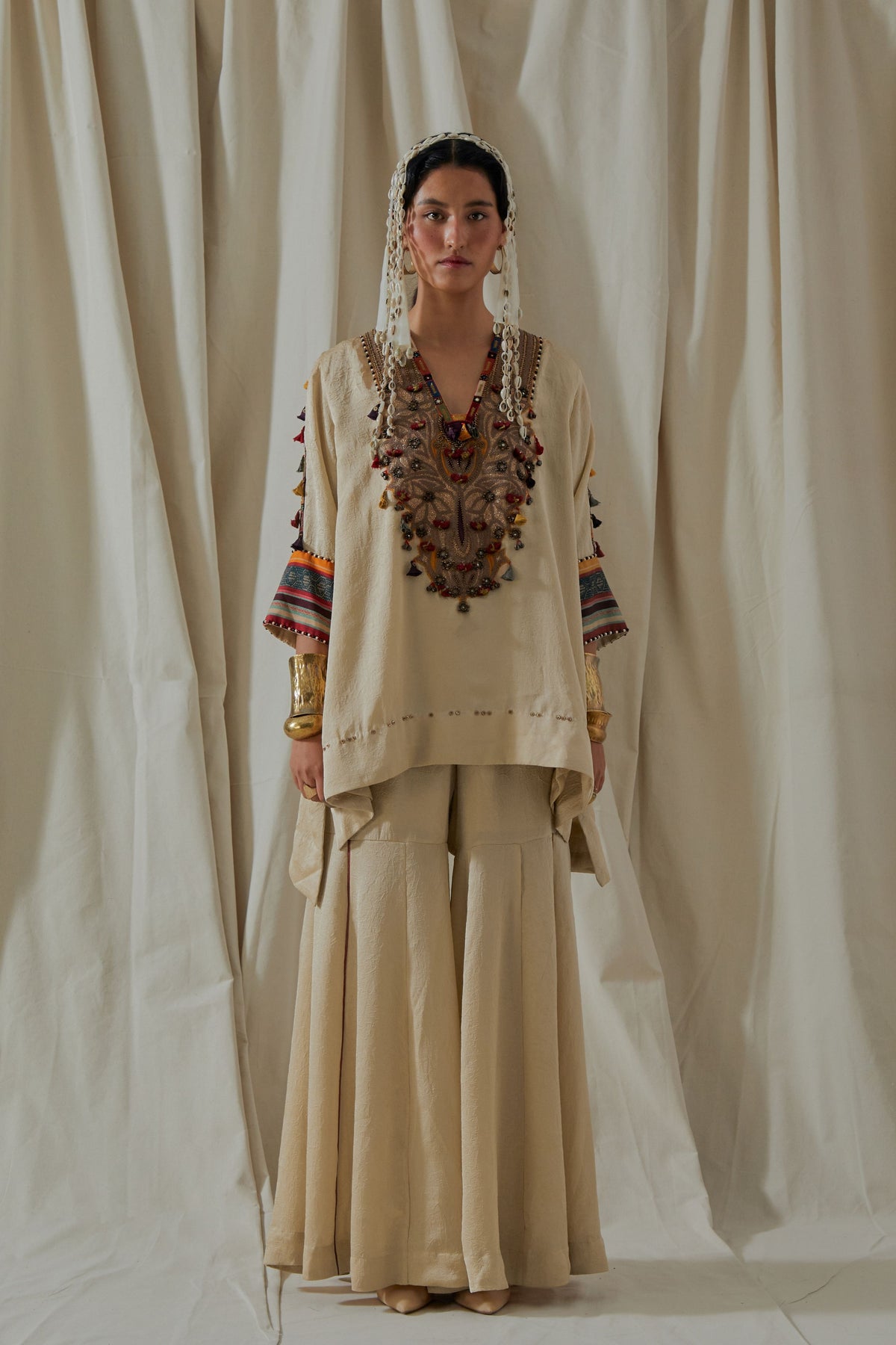 Mitra Ecru Kurta Set