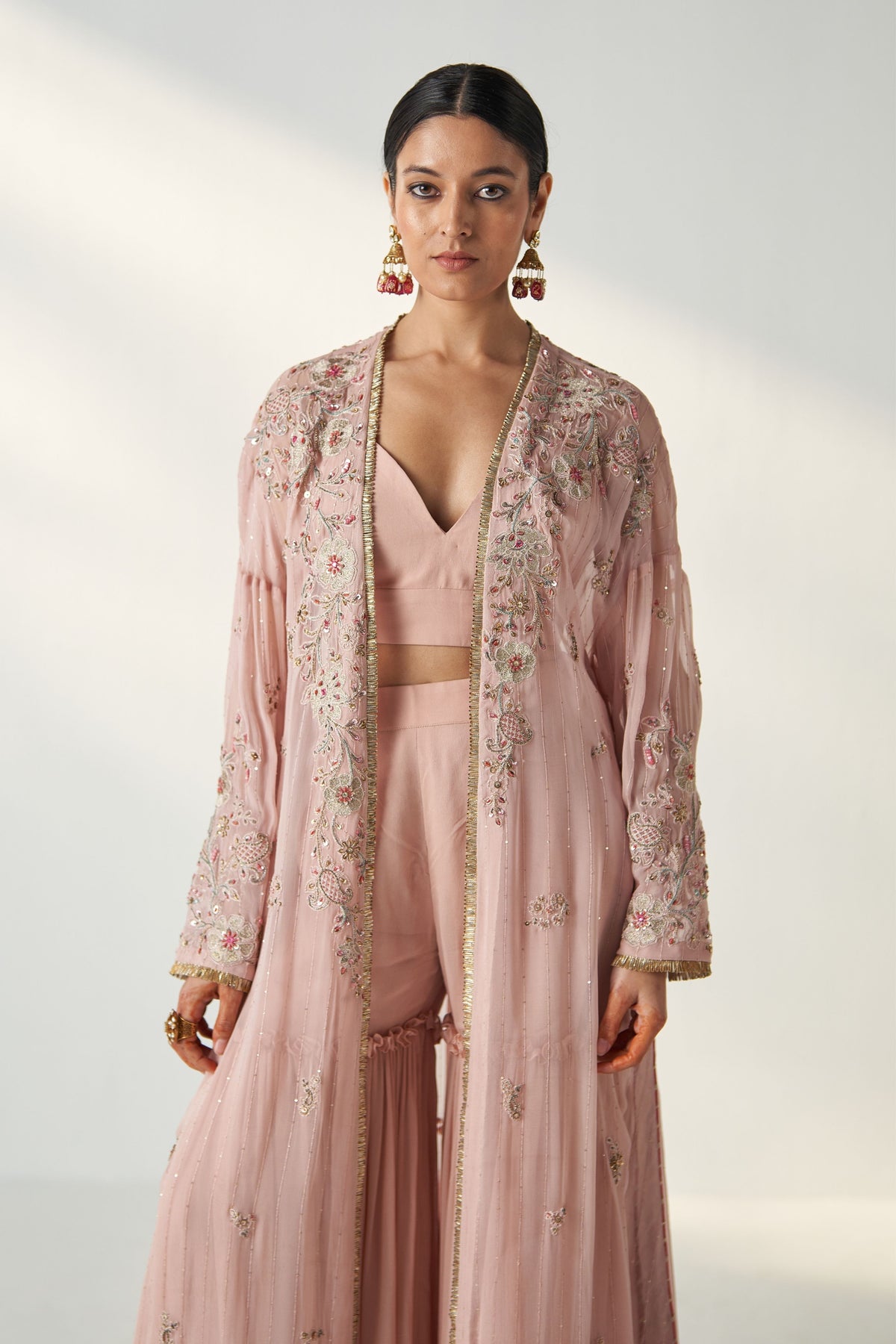 Nisha Blush Pink Gharara Set