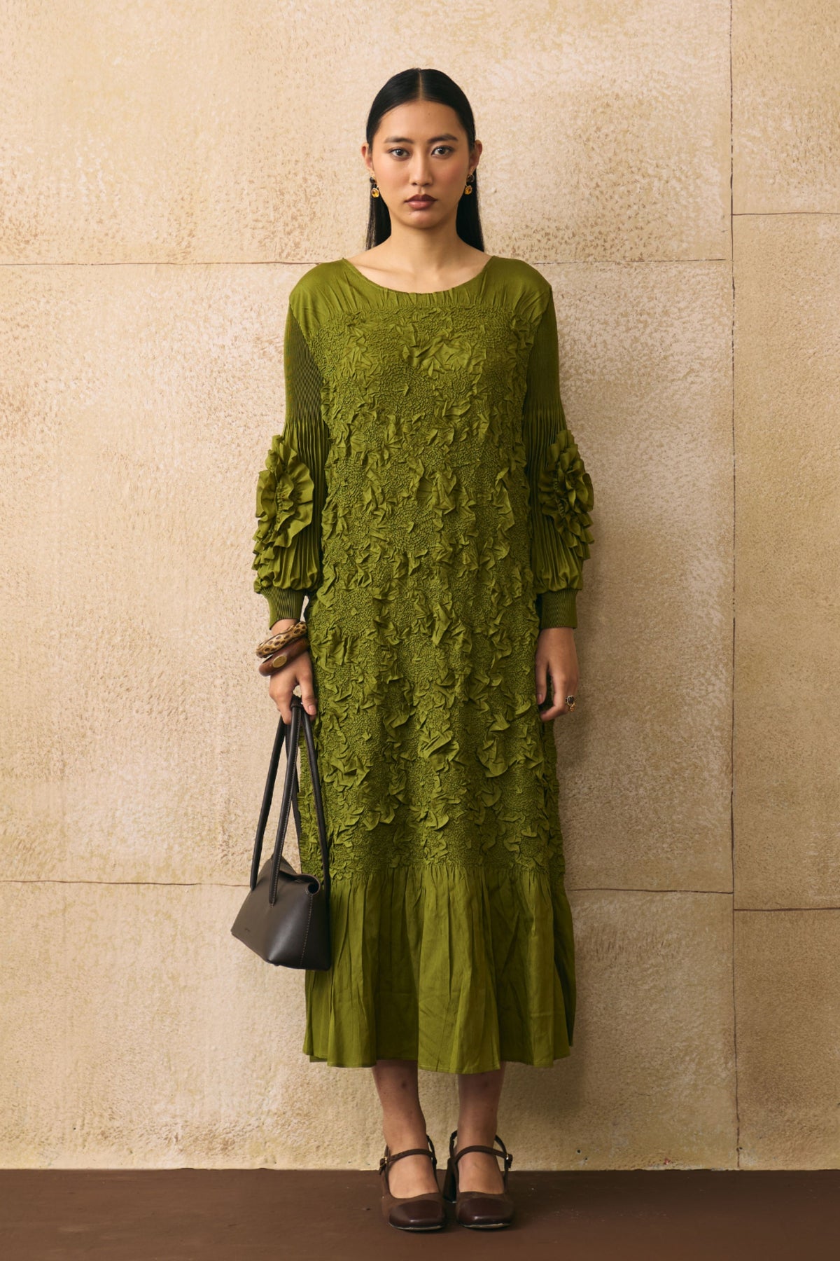Lime Green Vallia  Dress