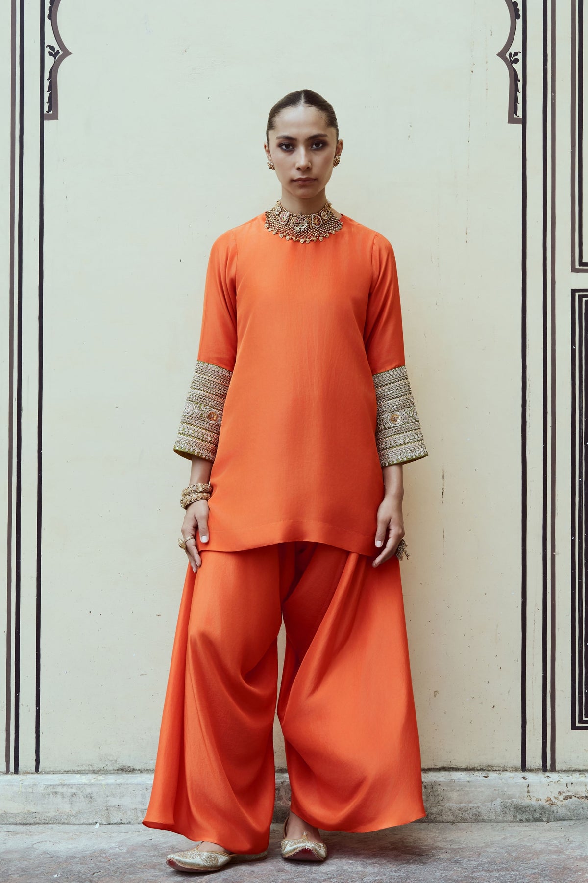 Kesariya Silk Co-Ord Set