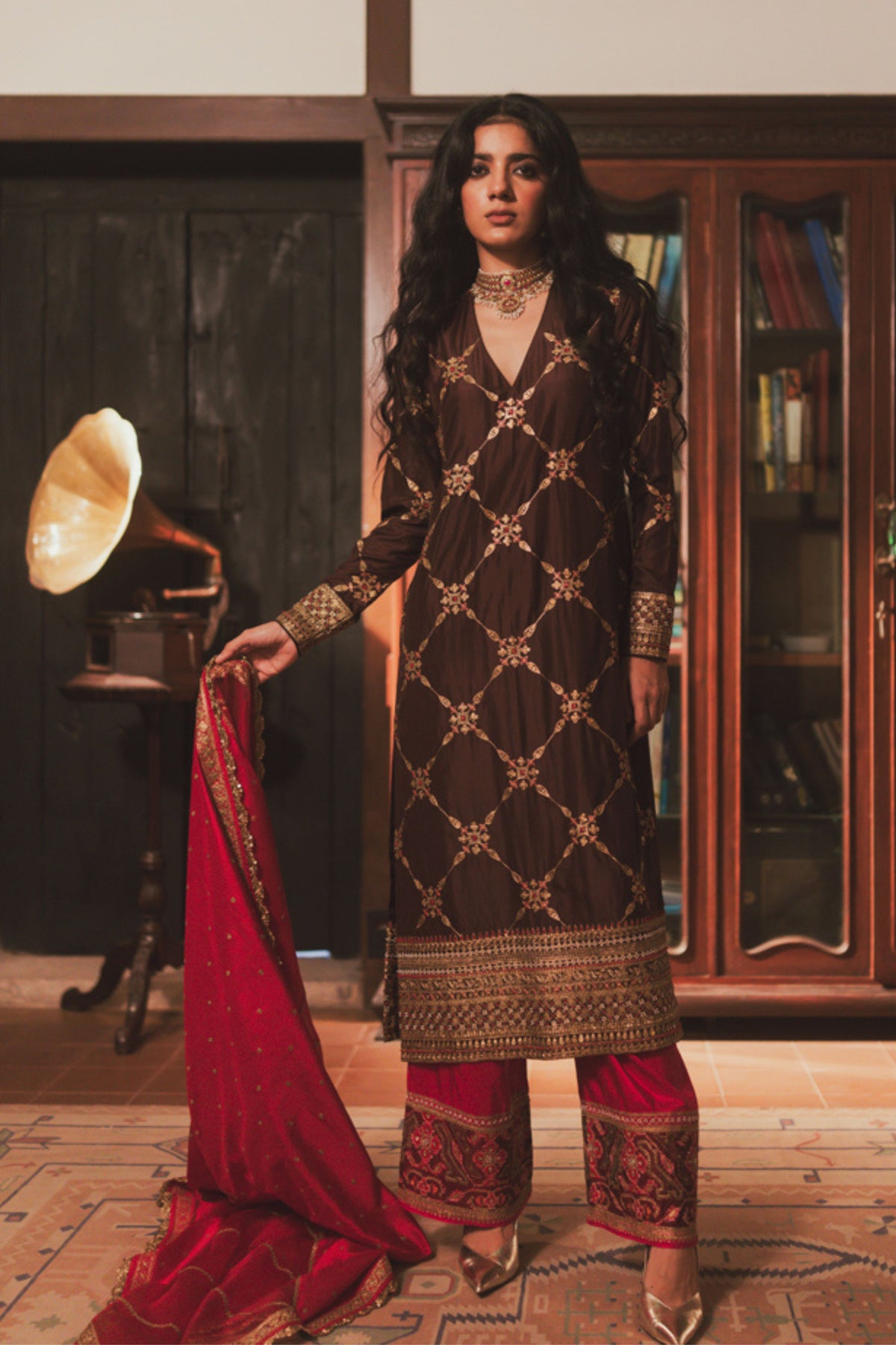 Sheetal Brown Kurta Set