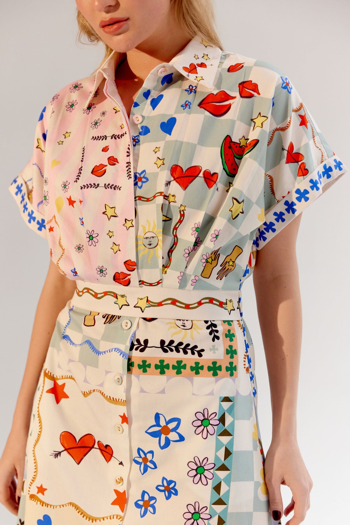 Boardgame Coral Midi Dress
