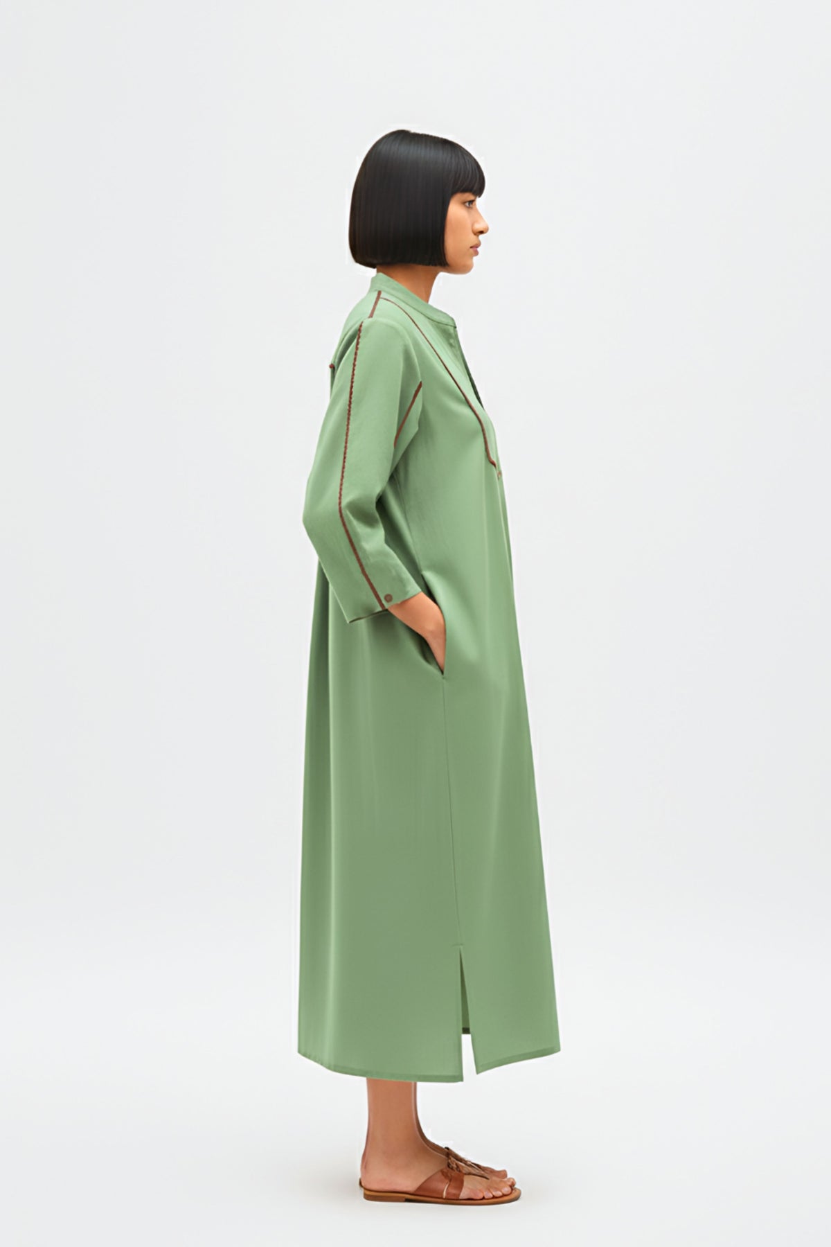 Asparagus Green Stripe Dress