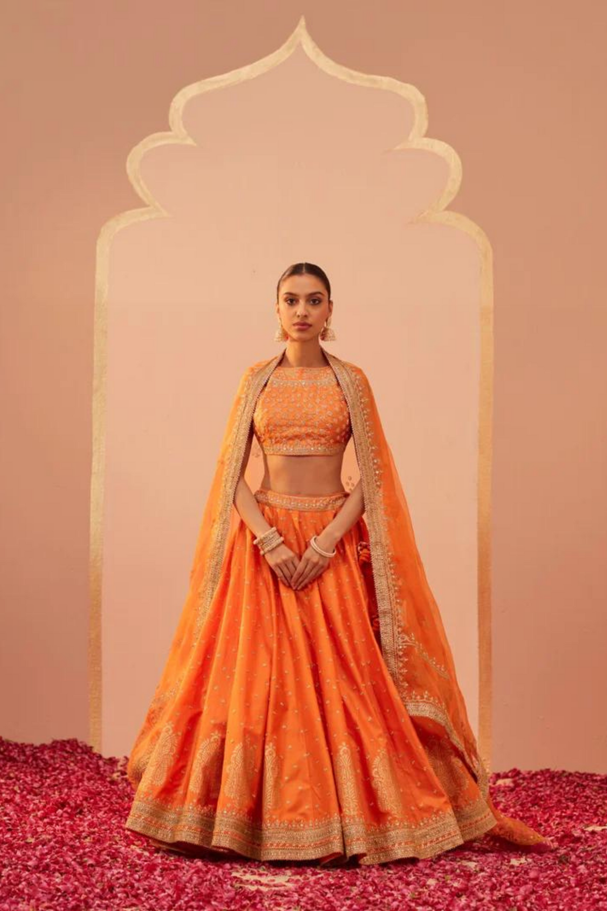 Tanisha Orange Lehenga Set