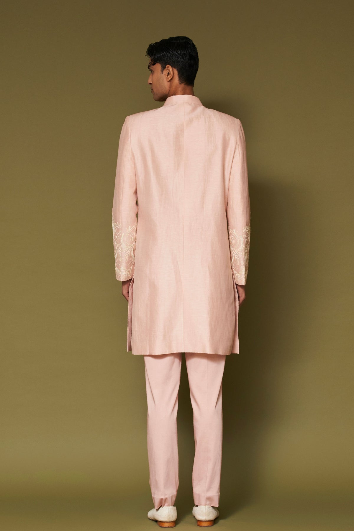 Blush Pink Dori Sherwani Set