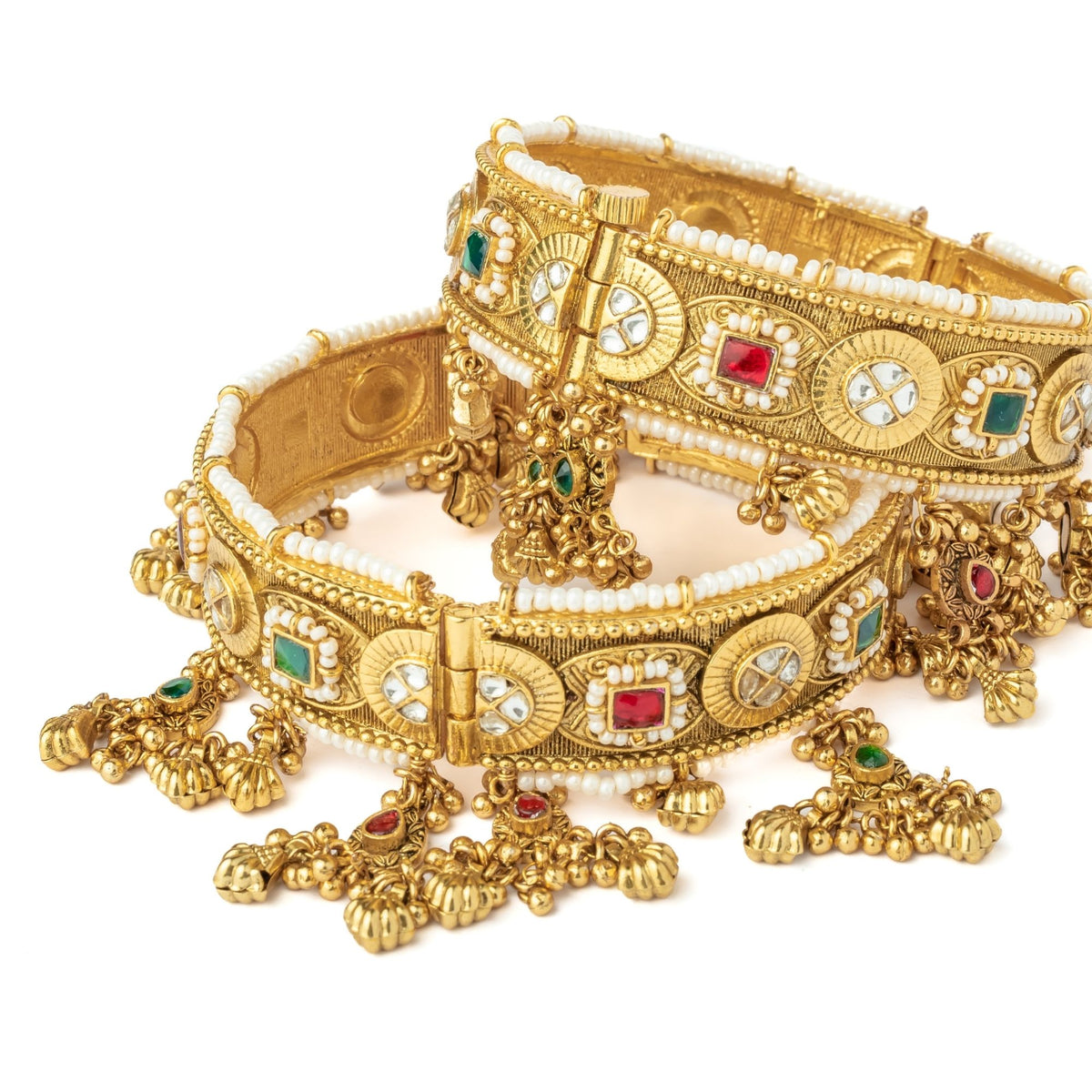 Gold Plated Multicolored Bangles