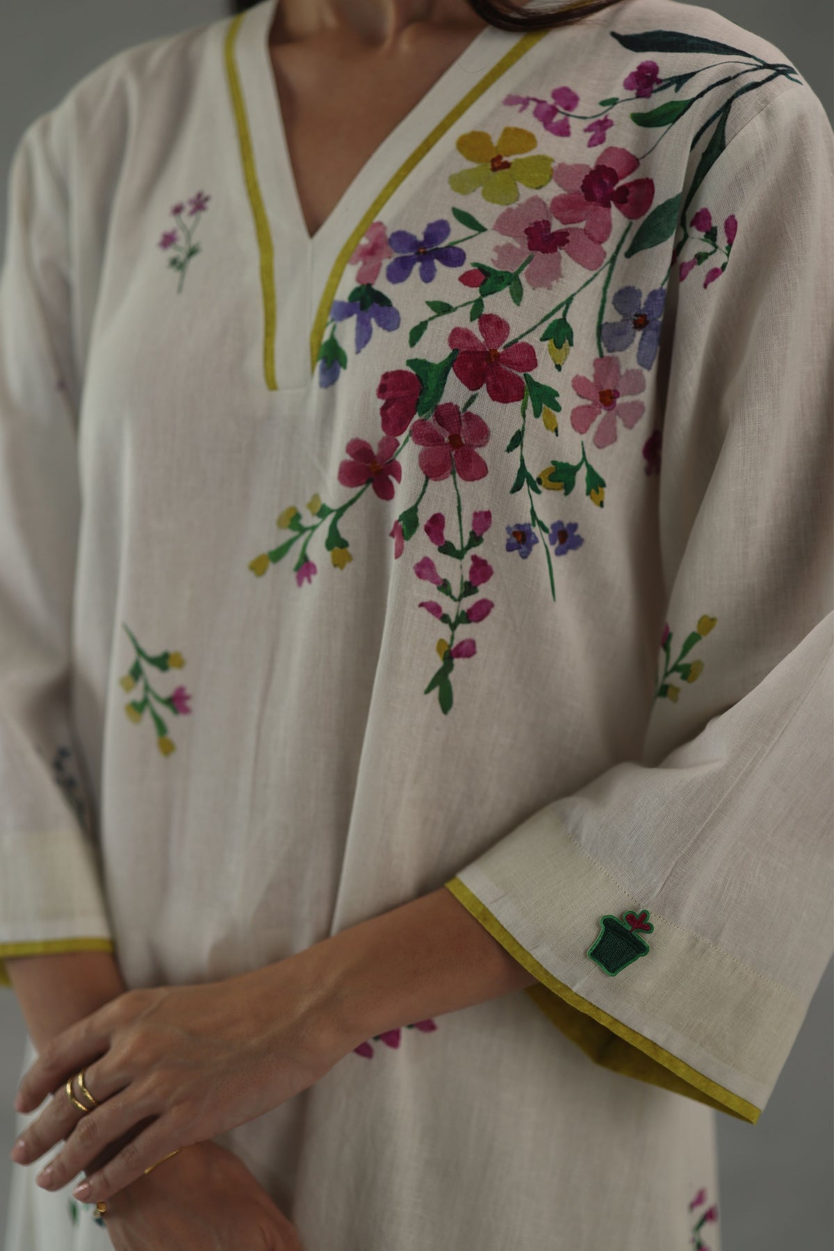 White Viola Kurta Set