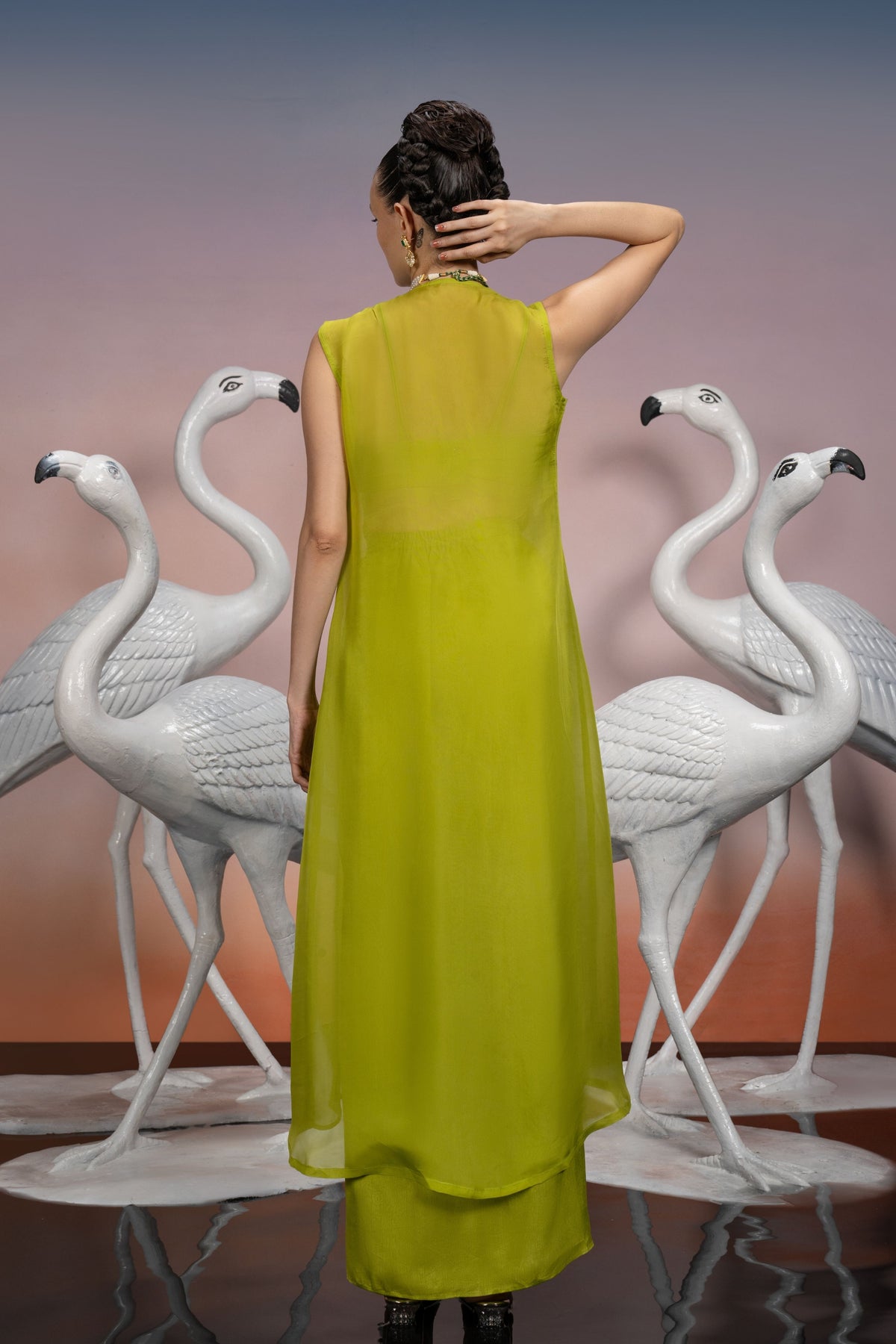 Lime Green Jacket Set