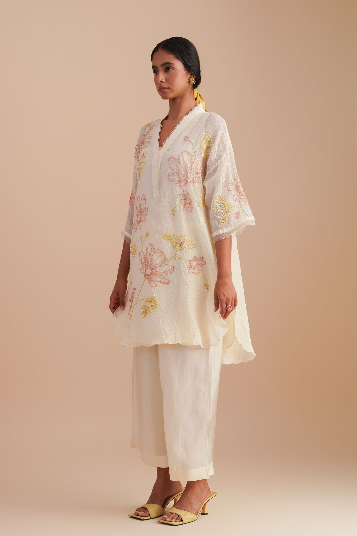 Ecru Floral Co-ord Set