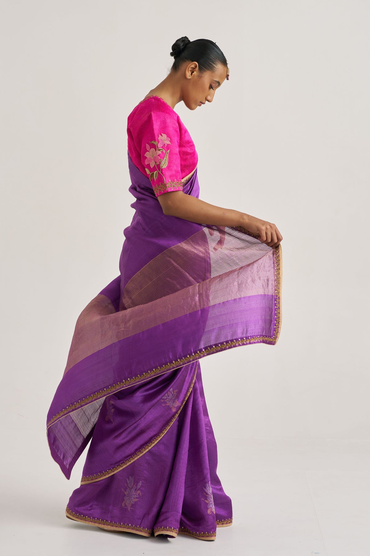 Kumud Purple Saree