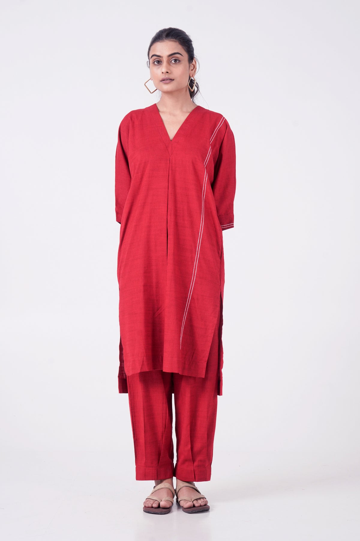 Ease Red Tunic Set