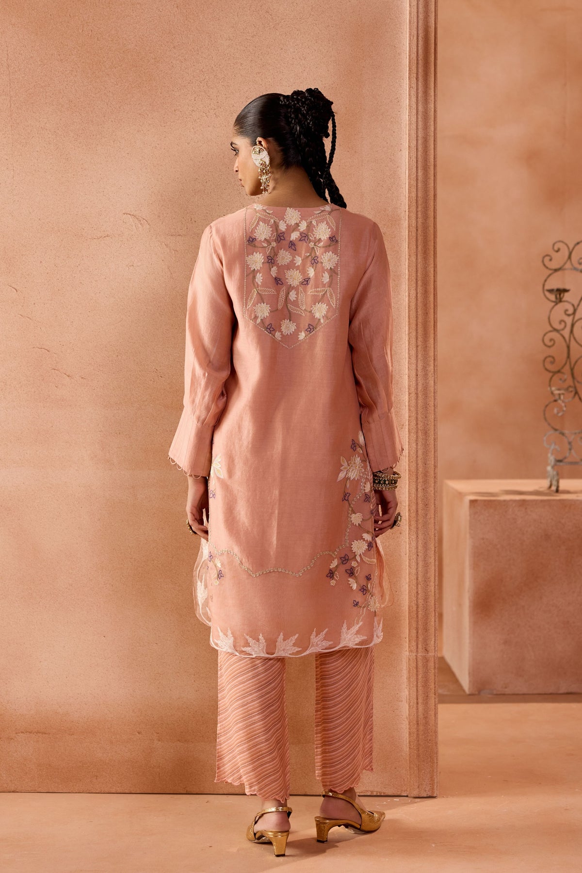 Pink Blossoms Kurta Set