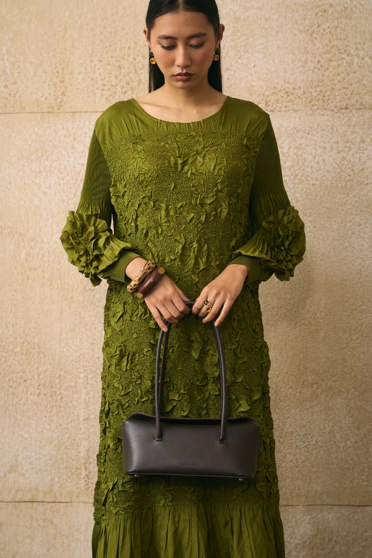 Lime Green Vallia  Dress