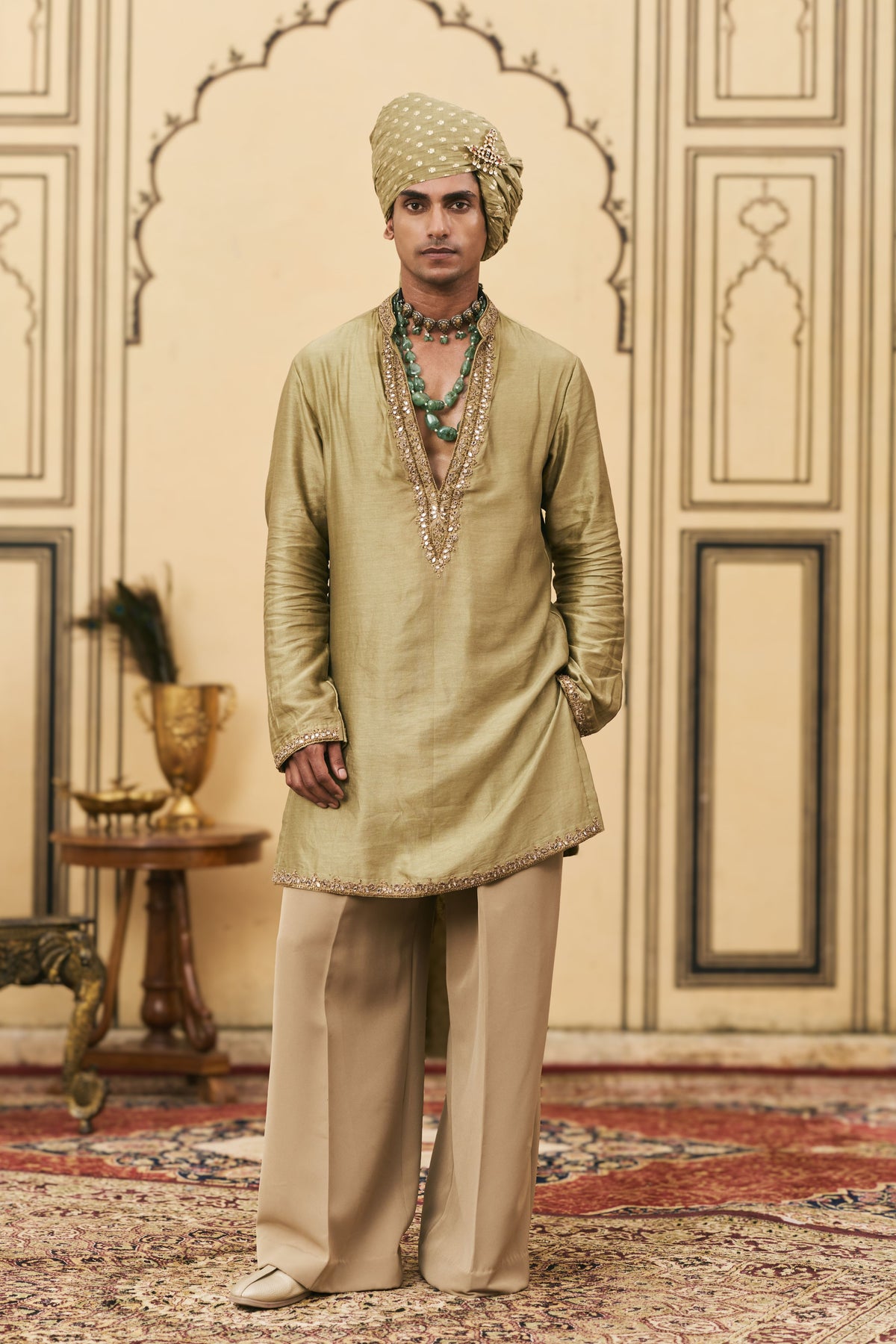 Zaitooni Chanderi Kurta Set
