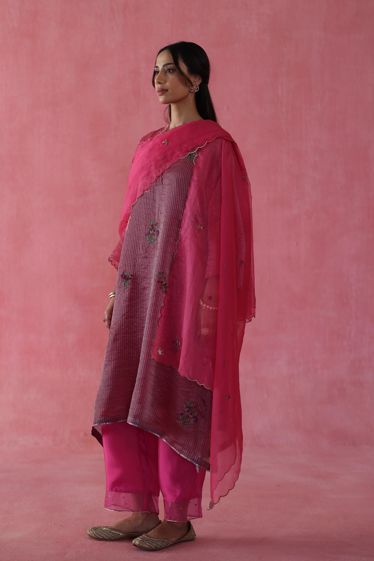 Fuschia Shakkar Kurta Set