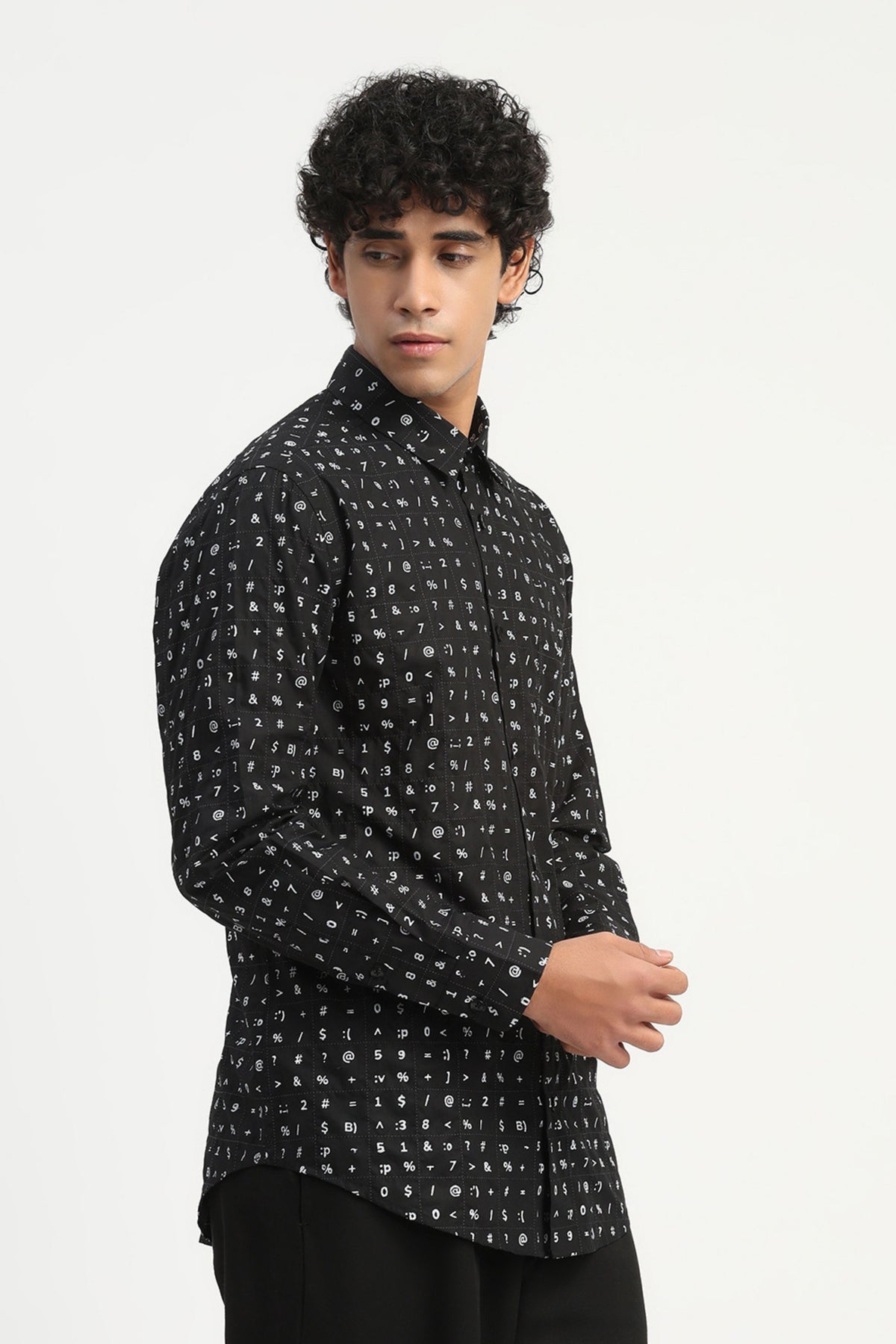 Black Alphabet  Shirt