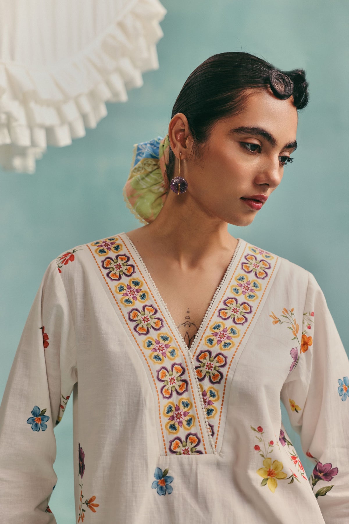 Daisy Ecru Tunic Set