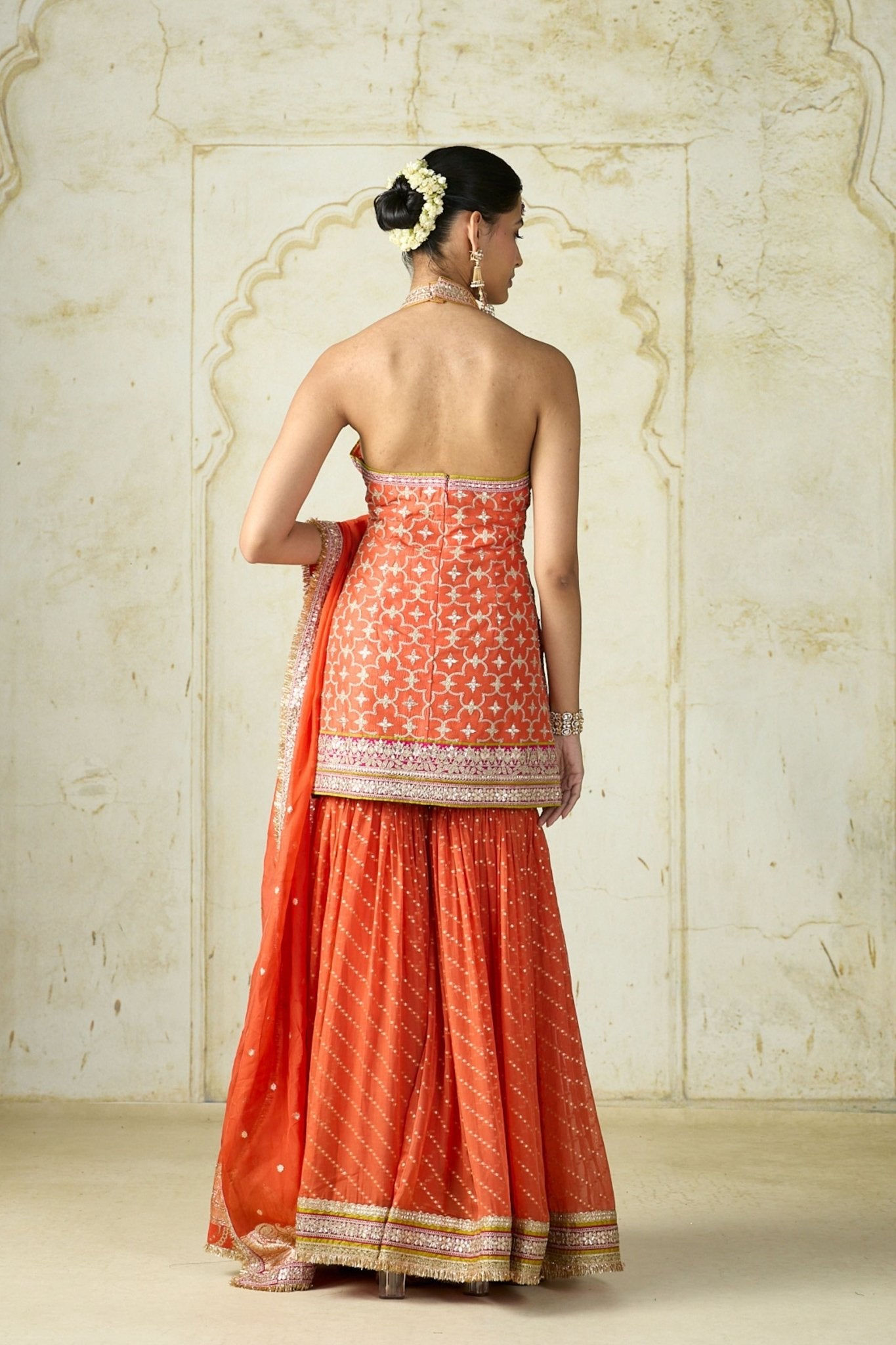 Orange Kainaat Sharara Set - Gopi Vaid - Elahe