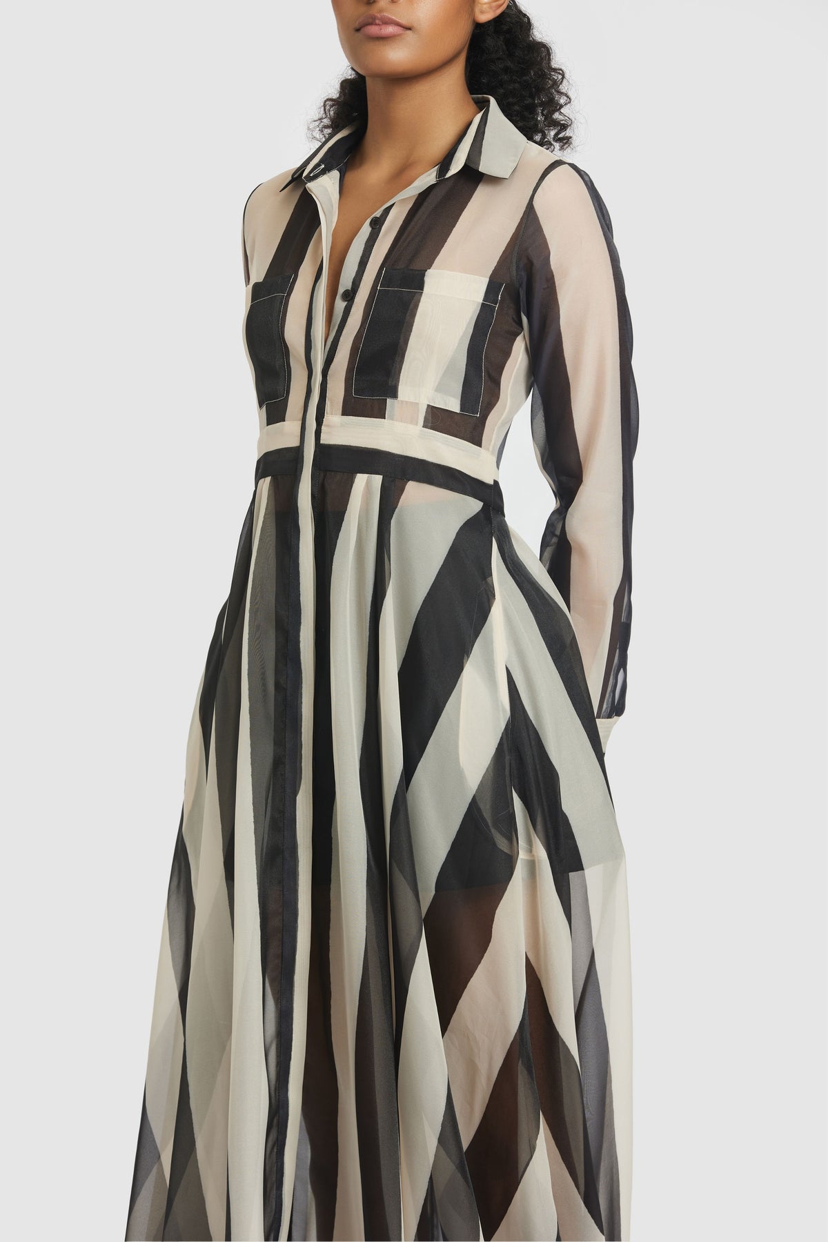 Black &amp; White Shirt Dress