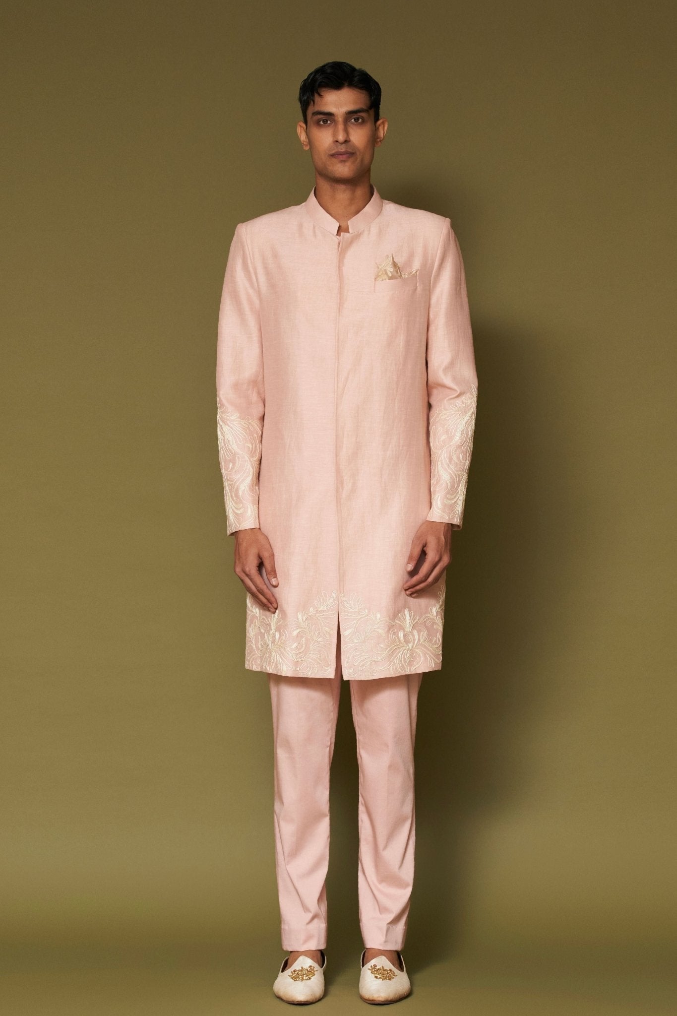 Blush Pink Dori Sherwani Set - Devnaagri Menswear - Elahe
