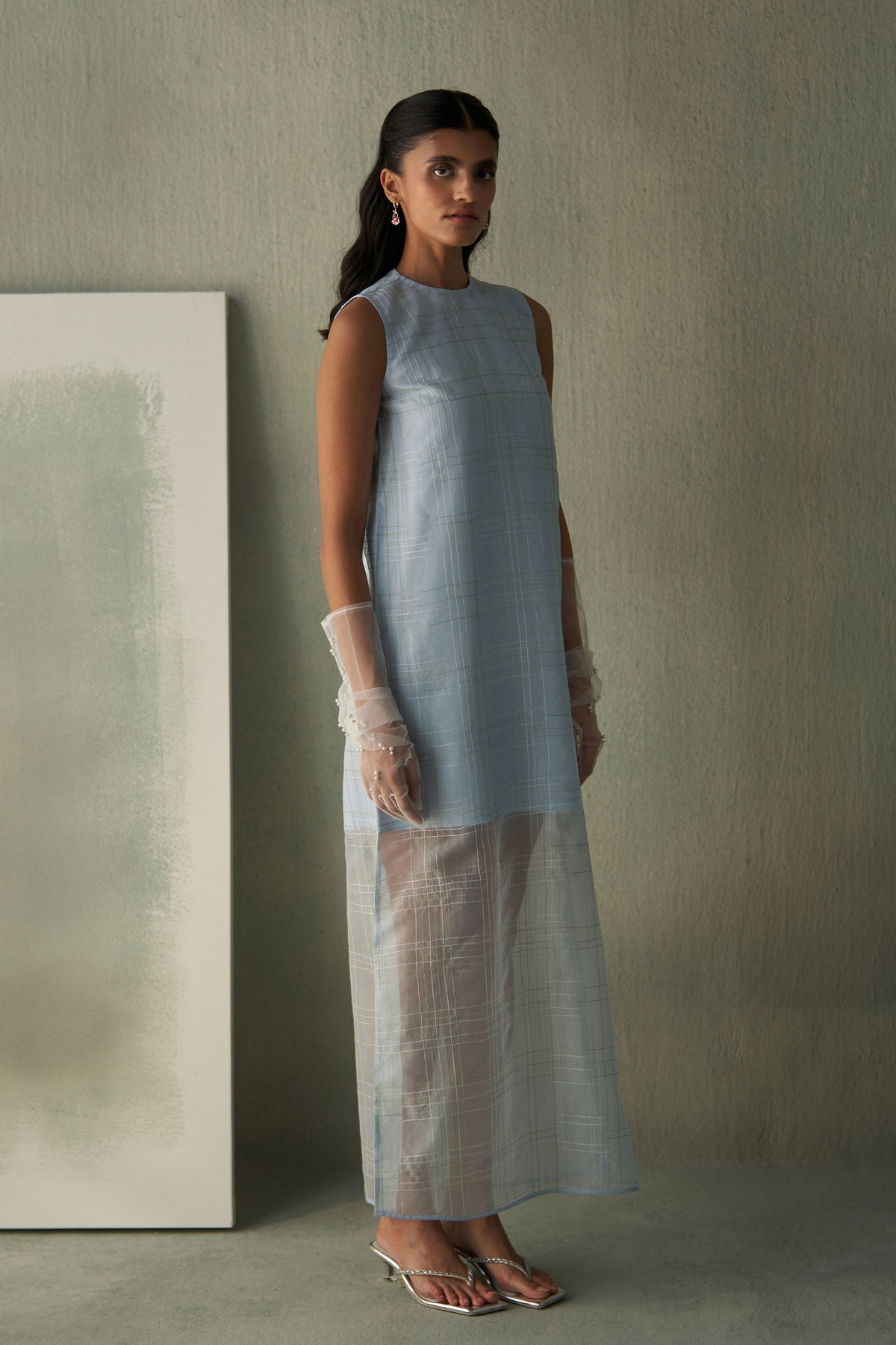 Sky Semi Sheer Dress