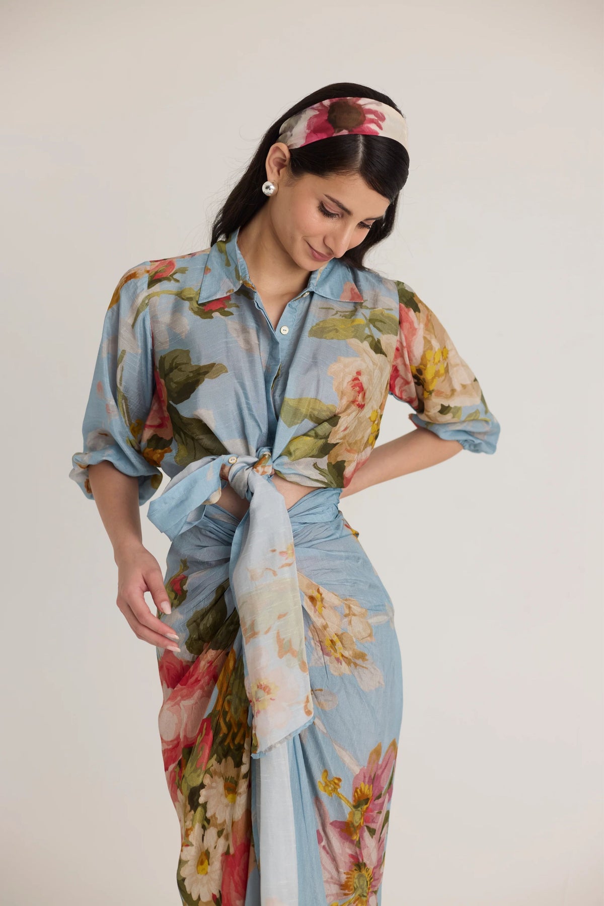 Taffy Tie-up Top &amp; Skirt Set
