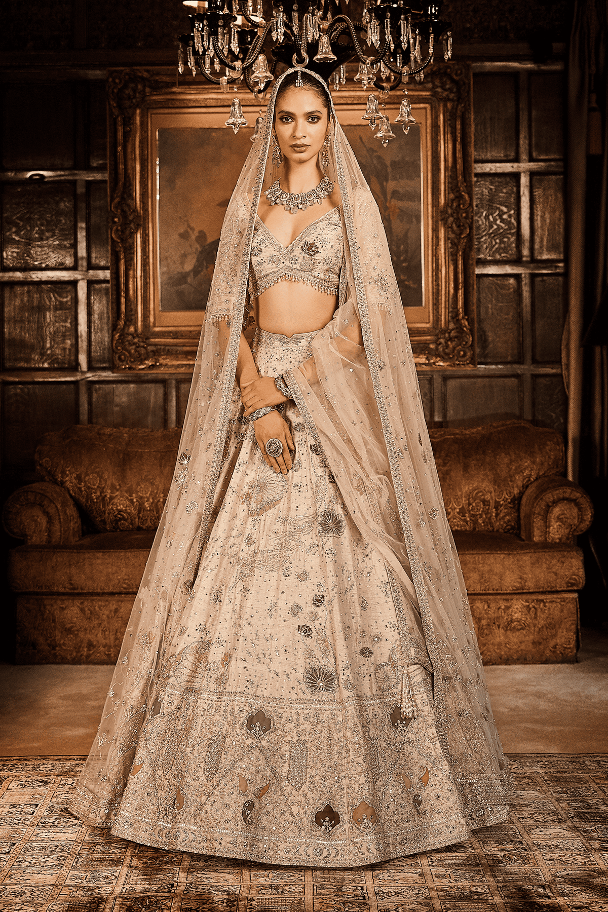 Kamalbagh Aurum Ekru Lehenga Set