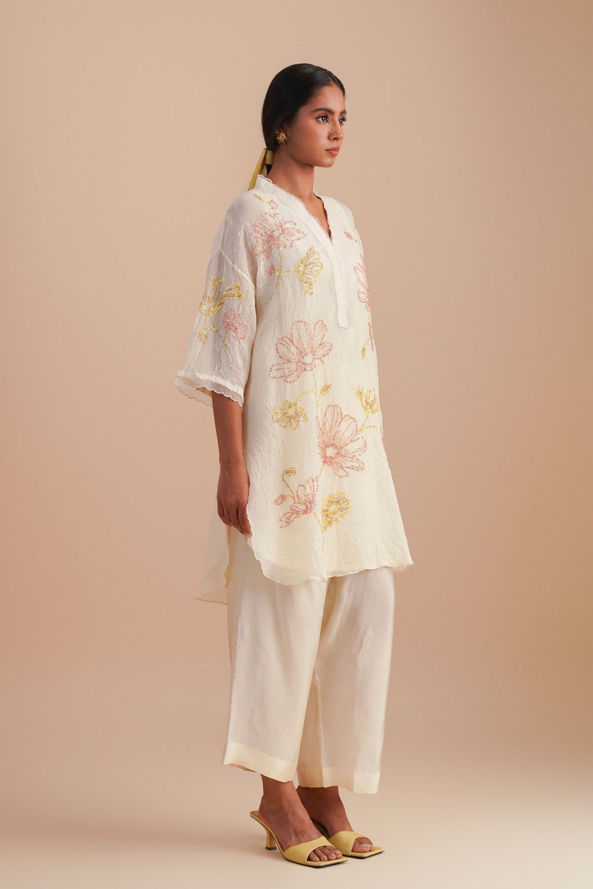 Ecru Floral Co-ord Set