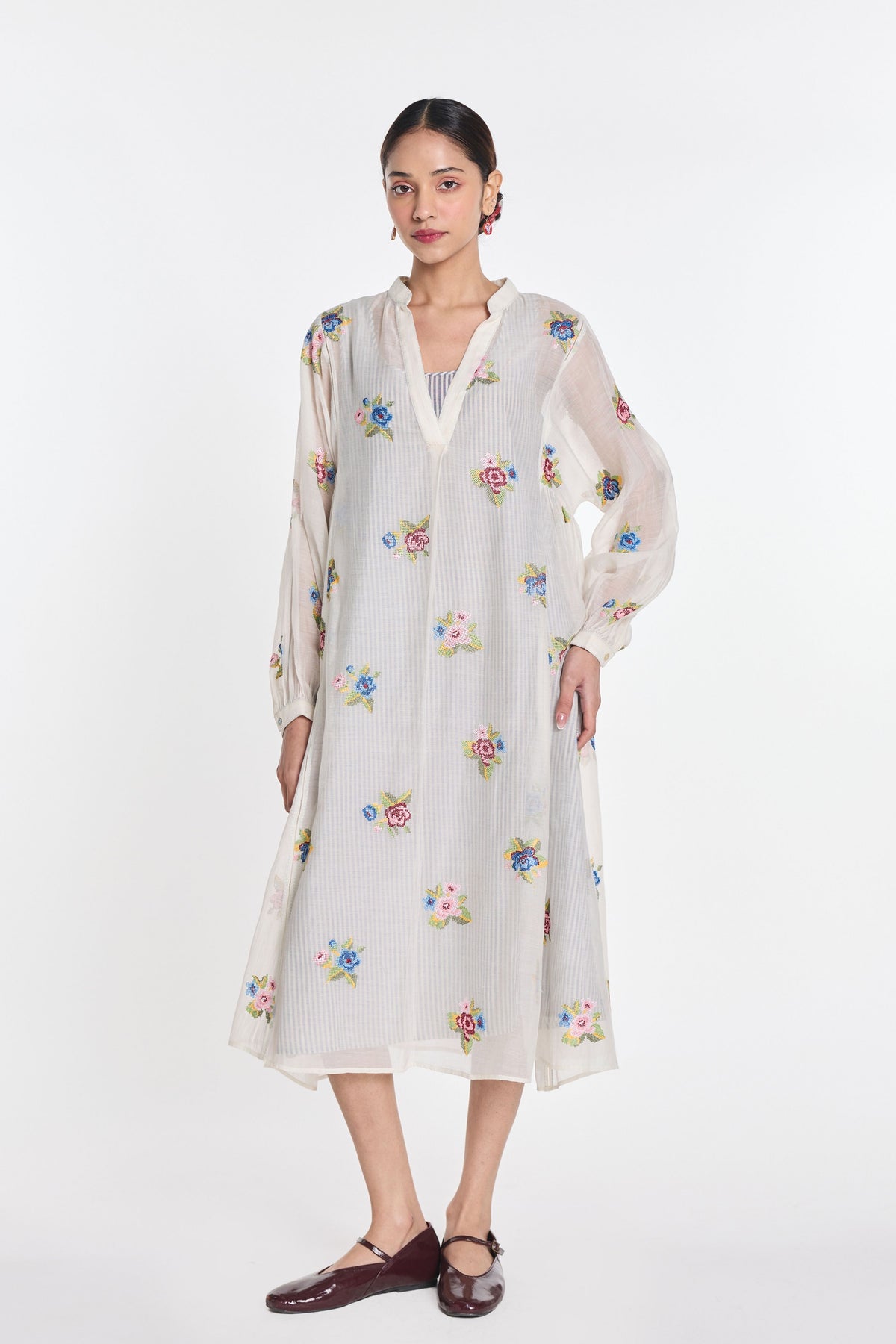 Begonia Embroidered Dress