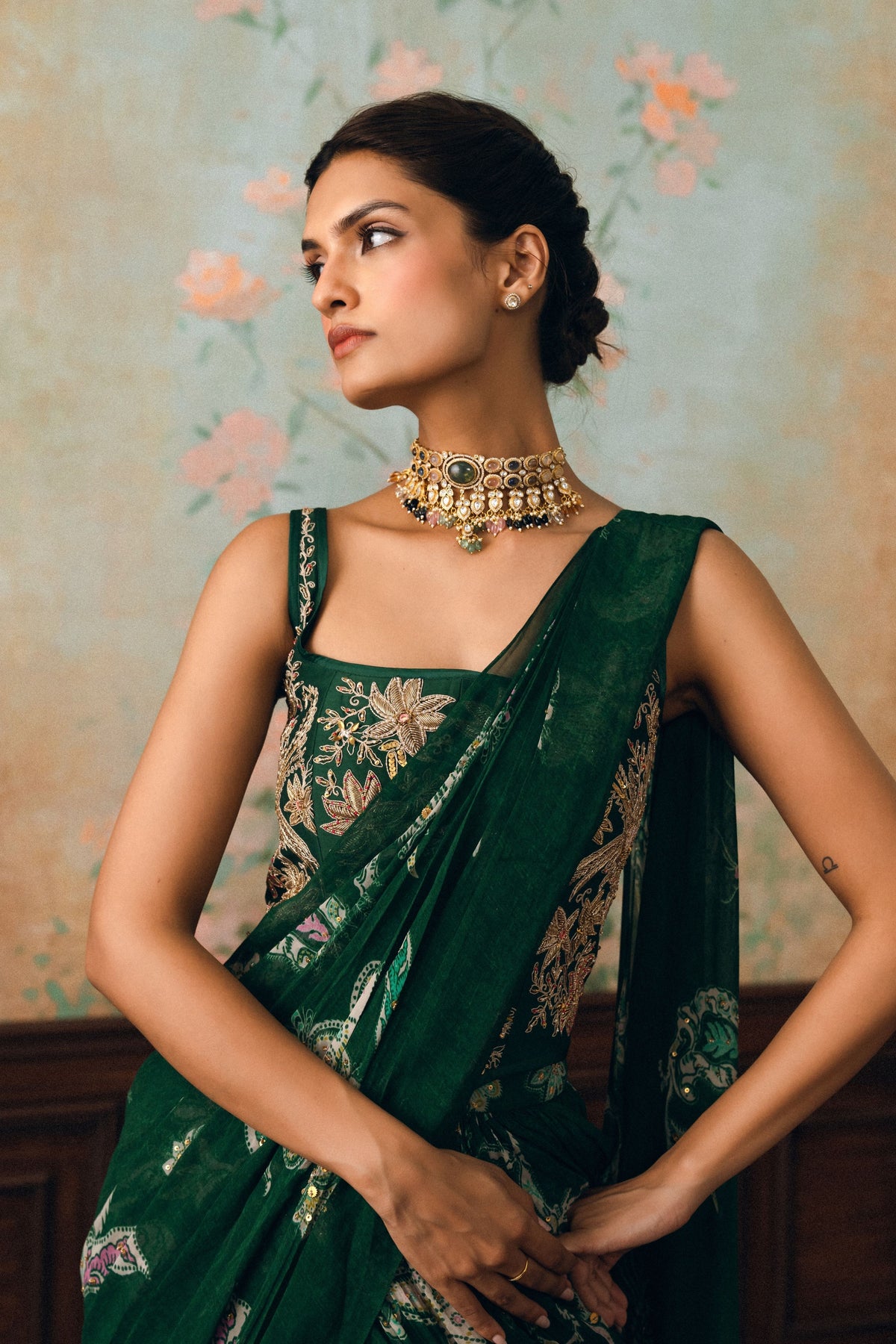 Sofia Draped Saree Set