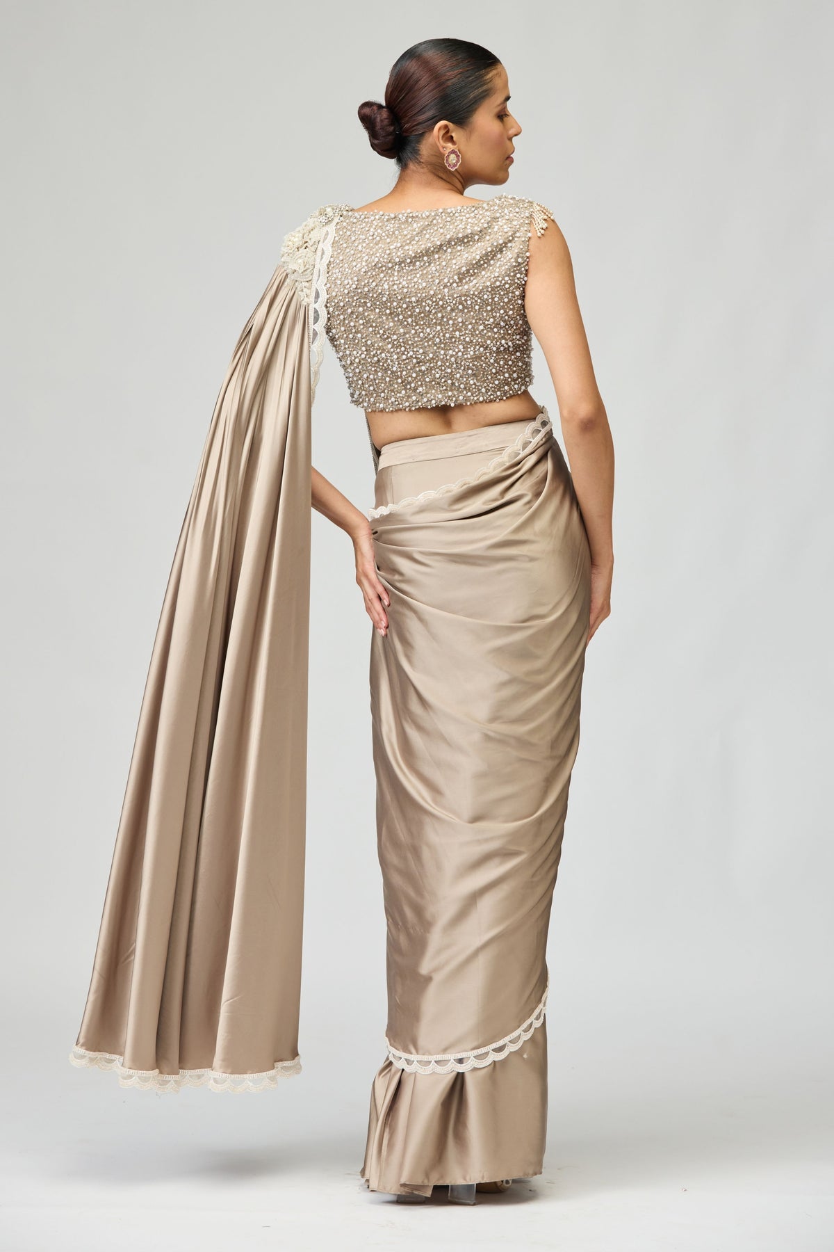 Grey Saree Set