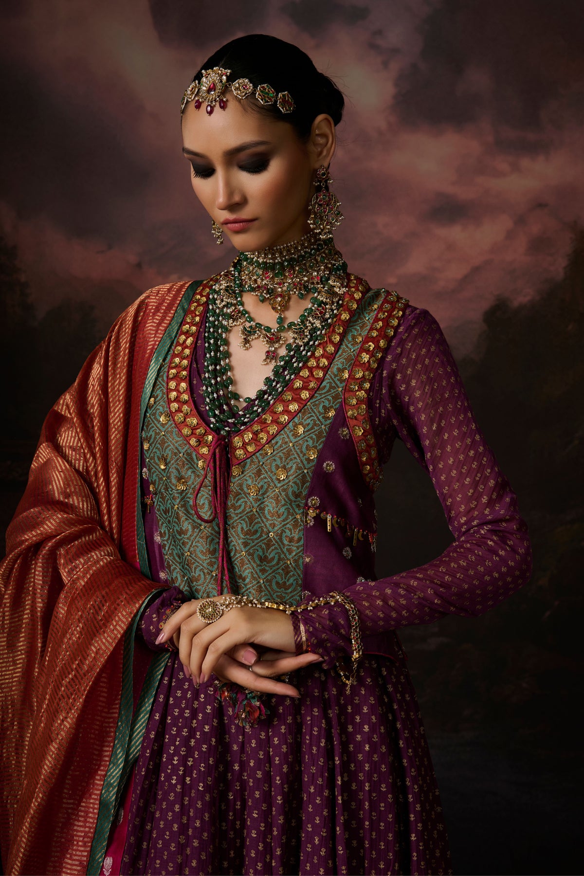 Abeer Gilet Anarkali Set