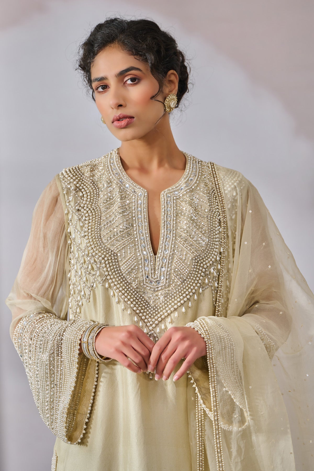 Straight Fit Hand Embroidered Kurta