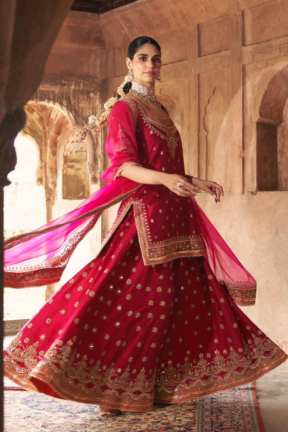 Samreen Pink Sharara Set