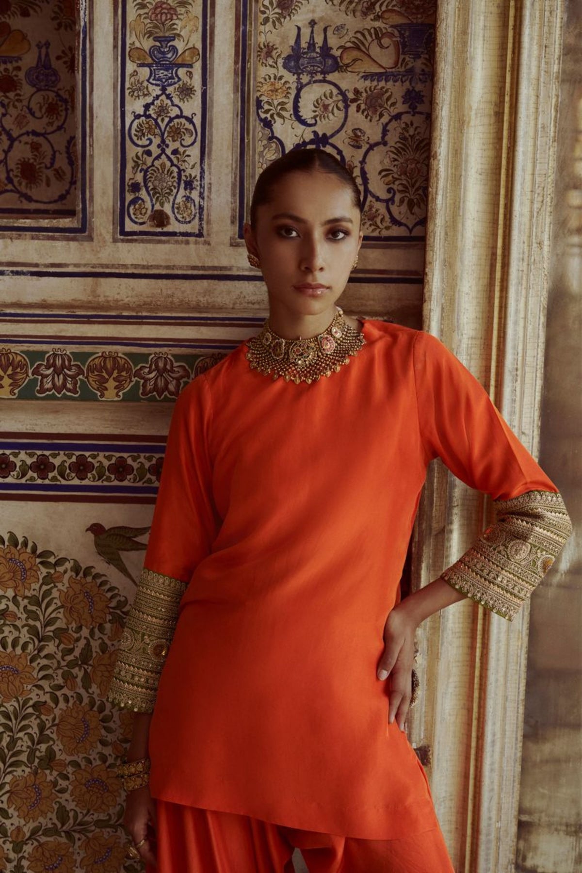 Kesariya Silk Co-Ord Set