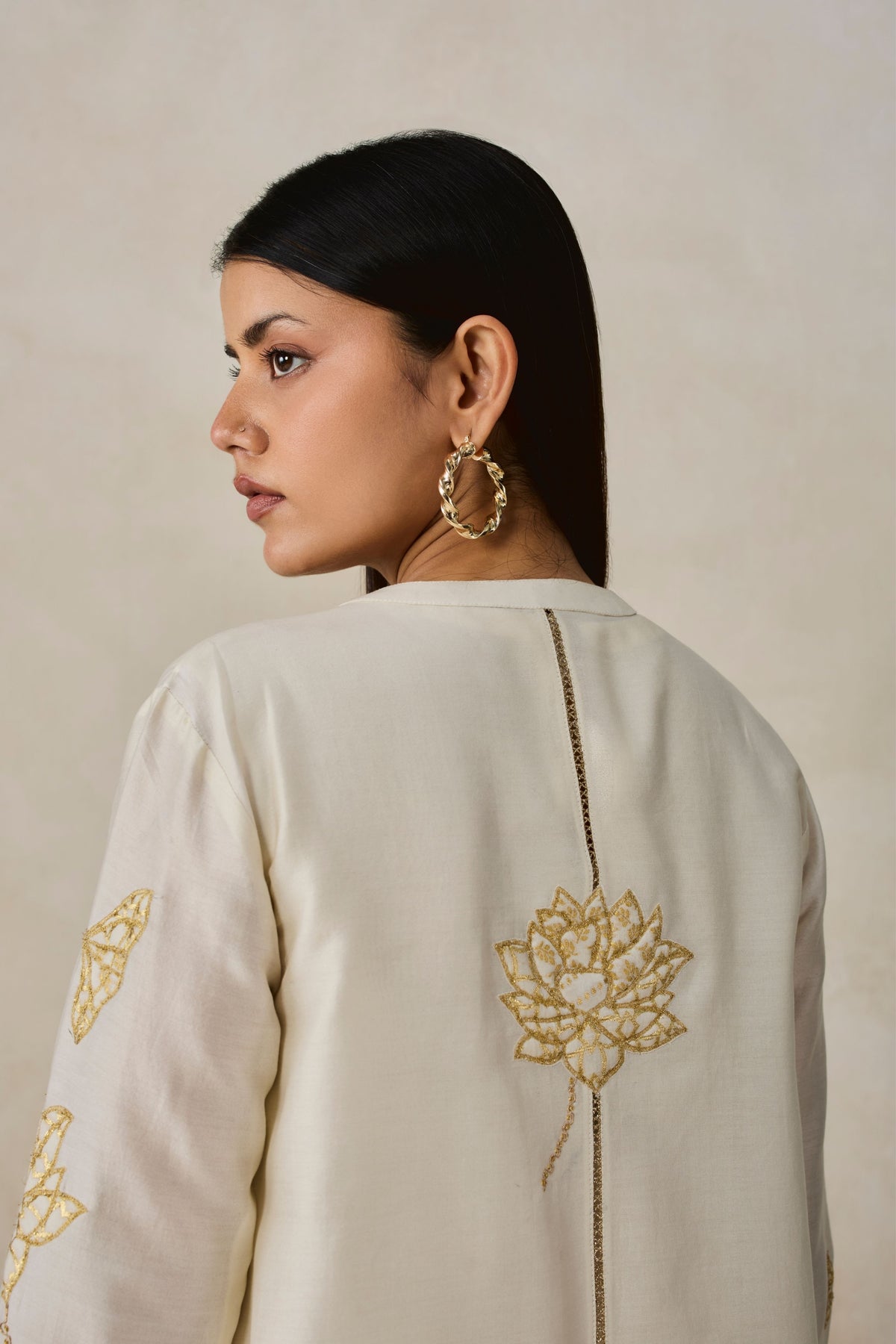 Jacket Style Kurta With Pants Set