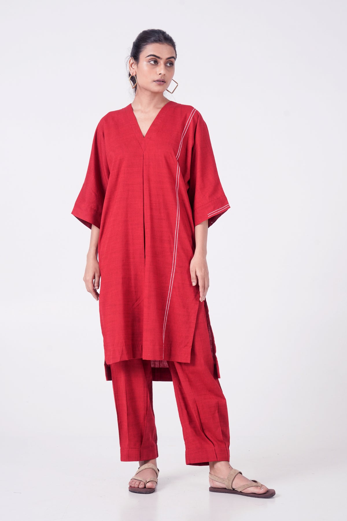 Ease Red Tunic Set