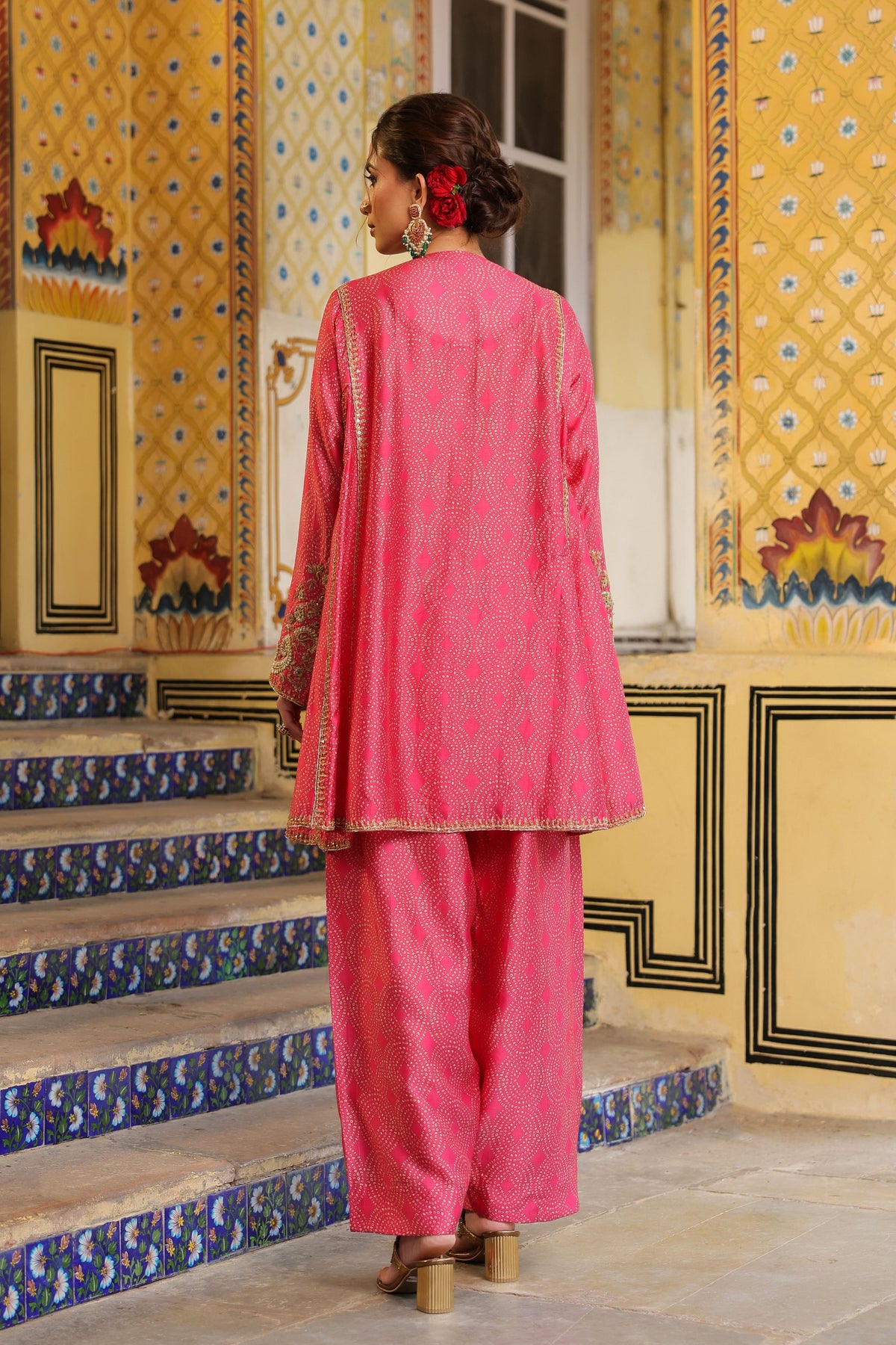 Ahista Pink Short Kurta Set