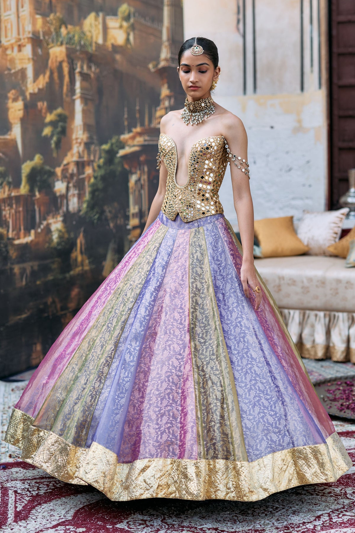 Multi Rangratna Lehenga Set