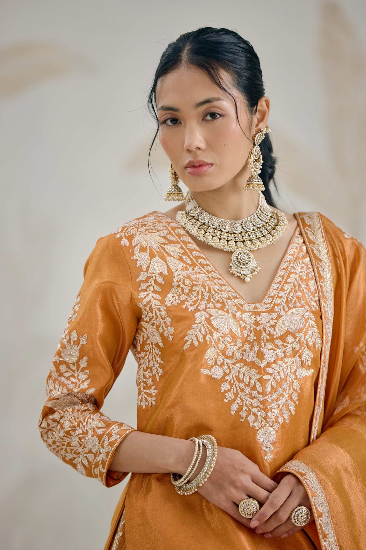 Burnt Orange Lehenga Set