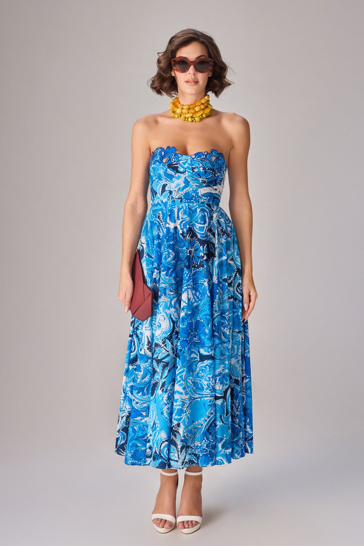 Ocean Flowers Myra Dress